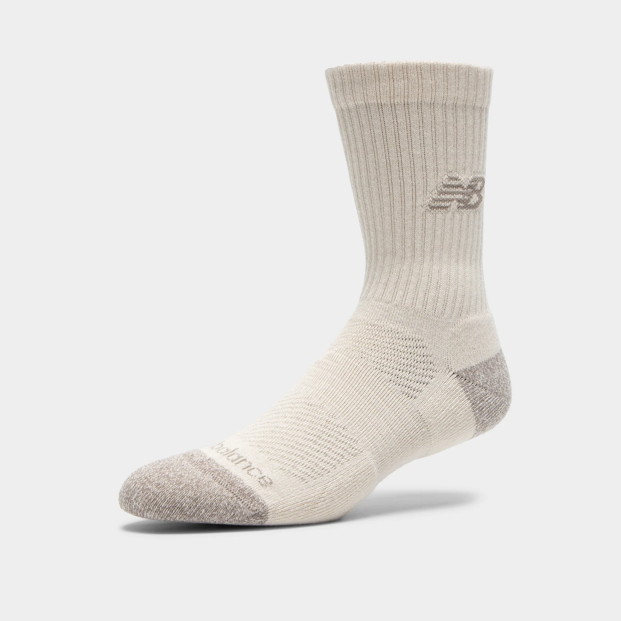 New Balance Active Cushion Crew Socks (3-Pack) Brown / Beige - Image 5