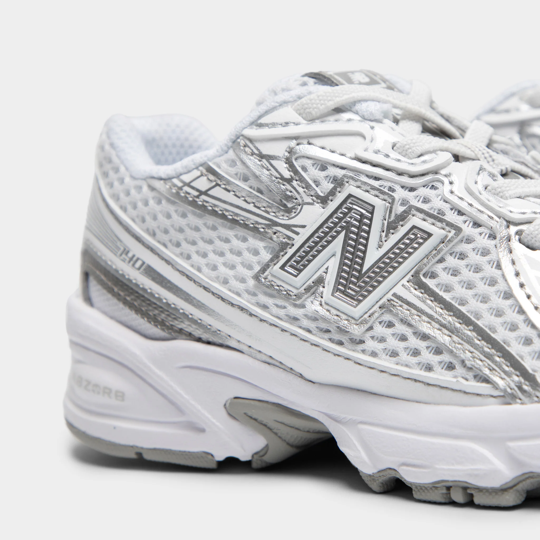 New Balance Children's 740 White / Silver Metallic - Image 3