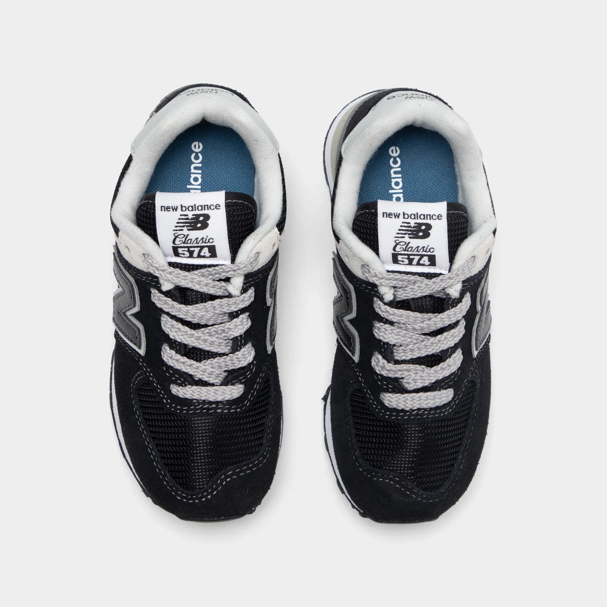 New Balance Children's 574 Black / White - Image 5