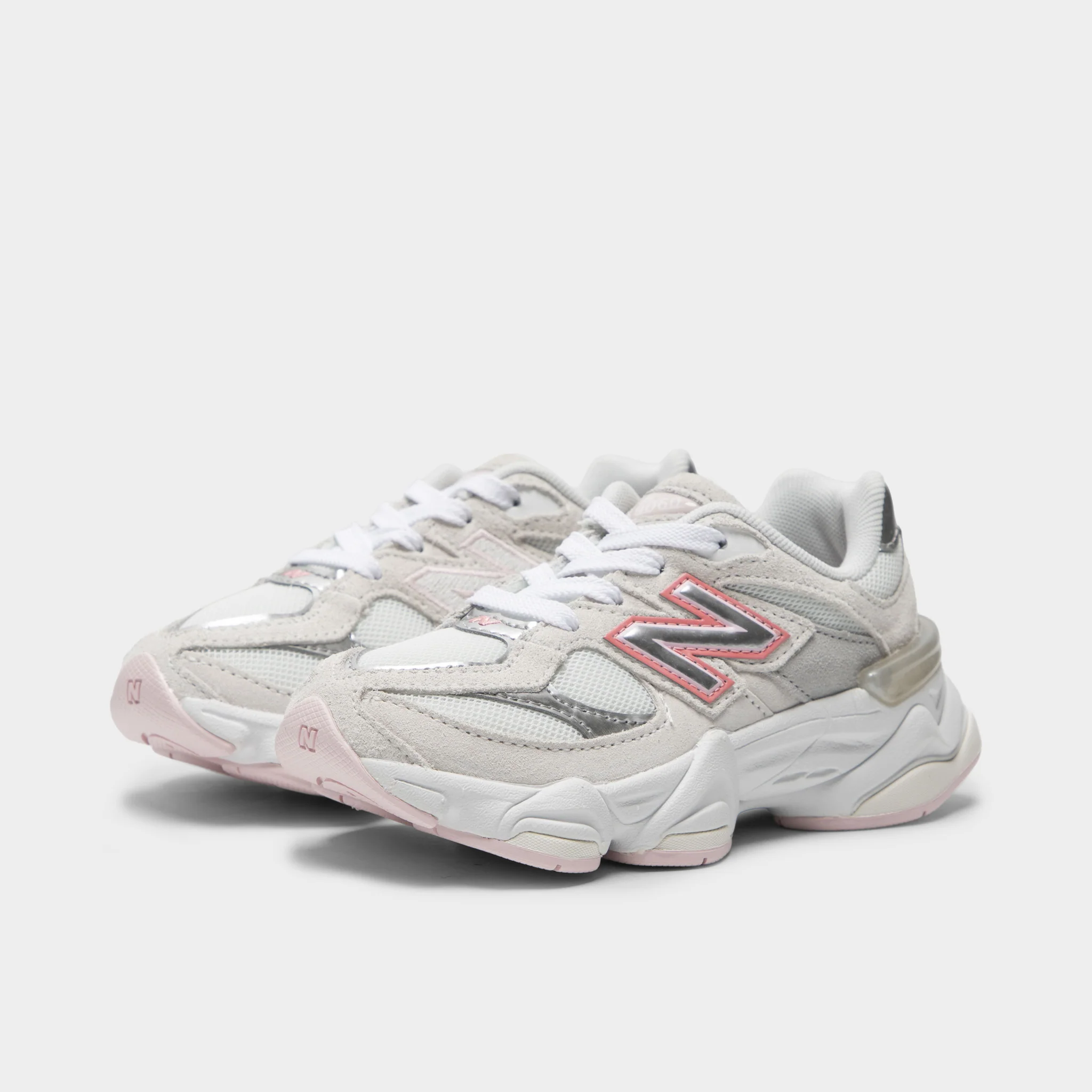 New Balance Children's 9060 White / Pink - Image 2