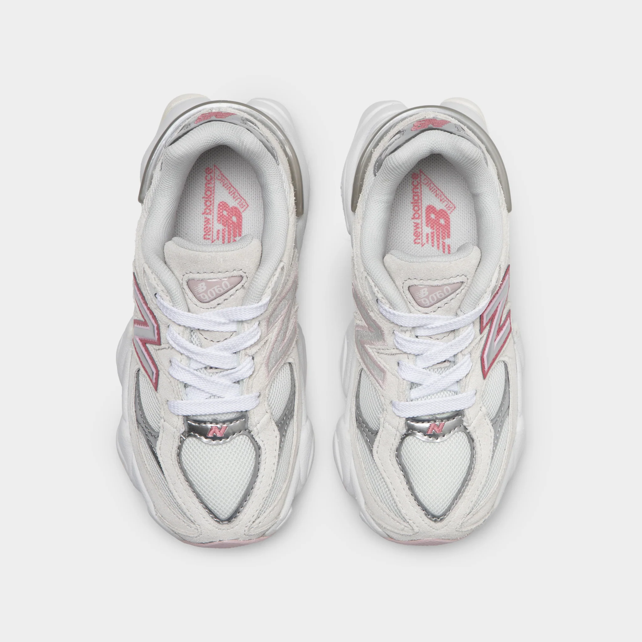 New Balance Children's 9060 White / Pink - Image 5