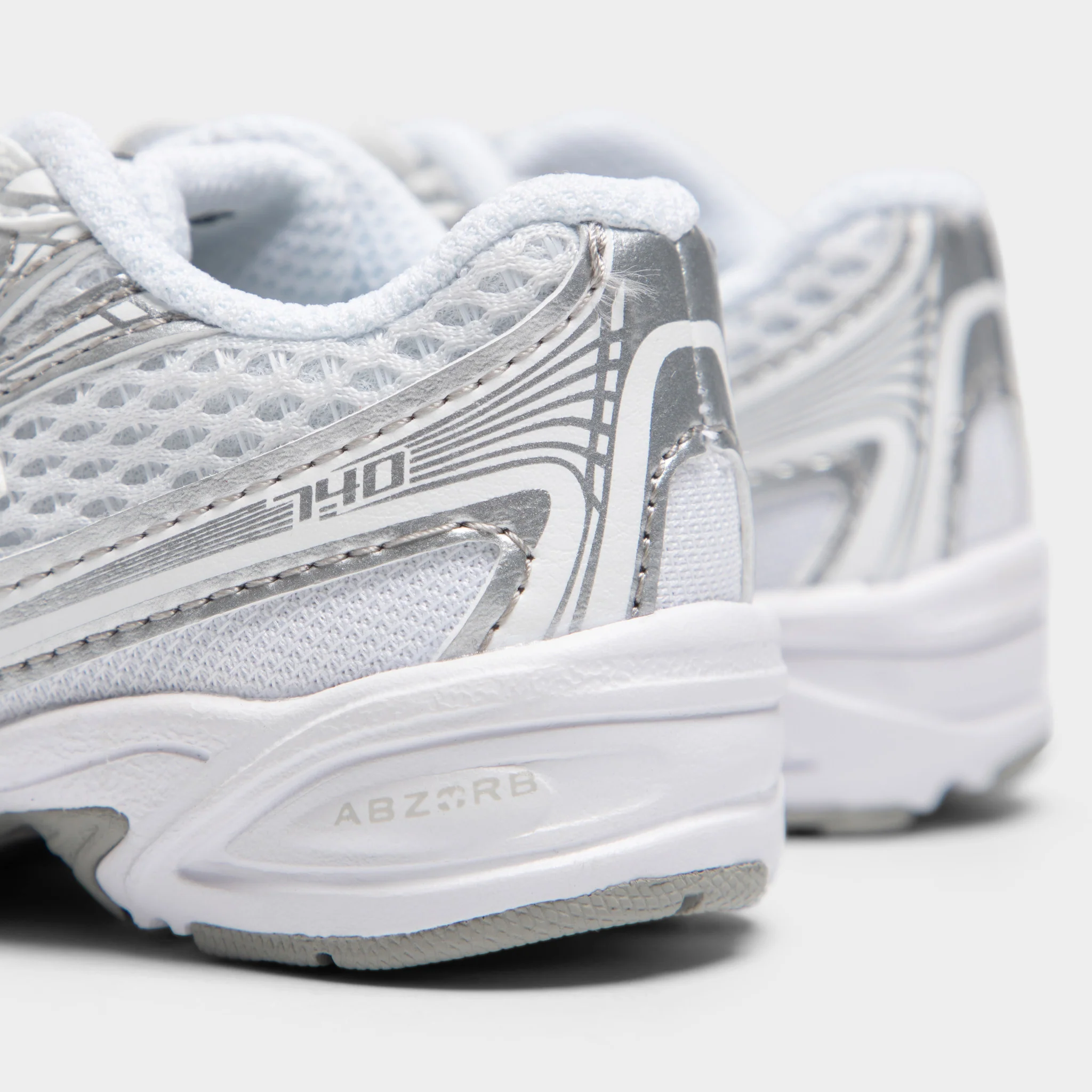 New Balance Infants' 740 White / Silver Metallic - Image 3