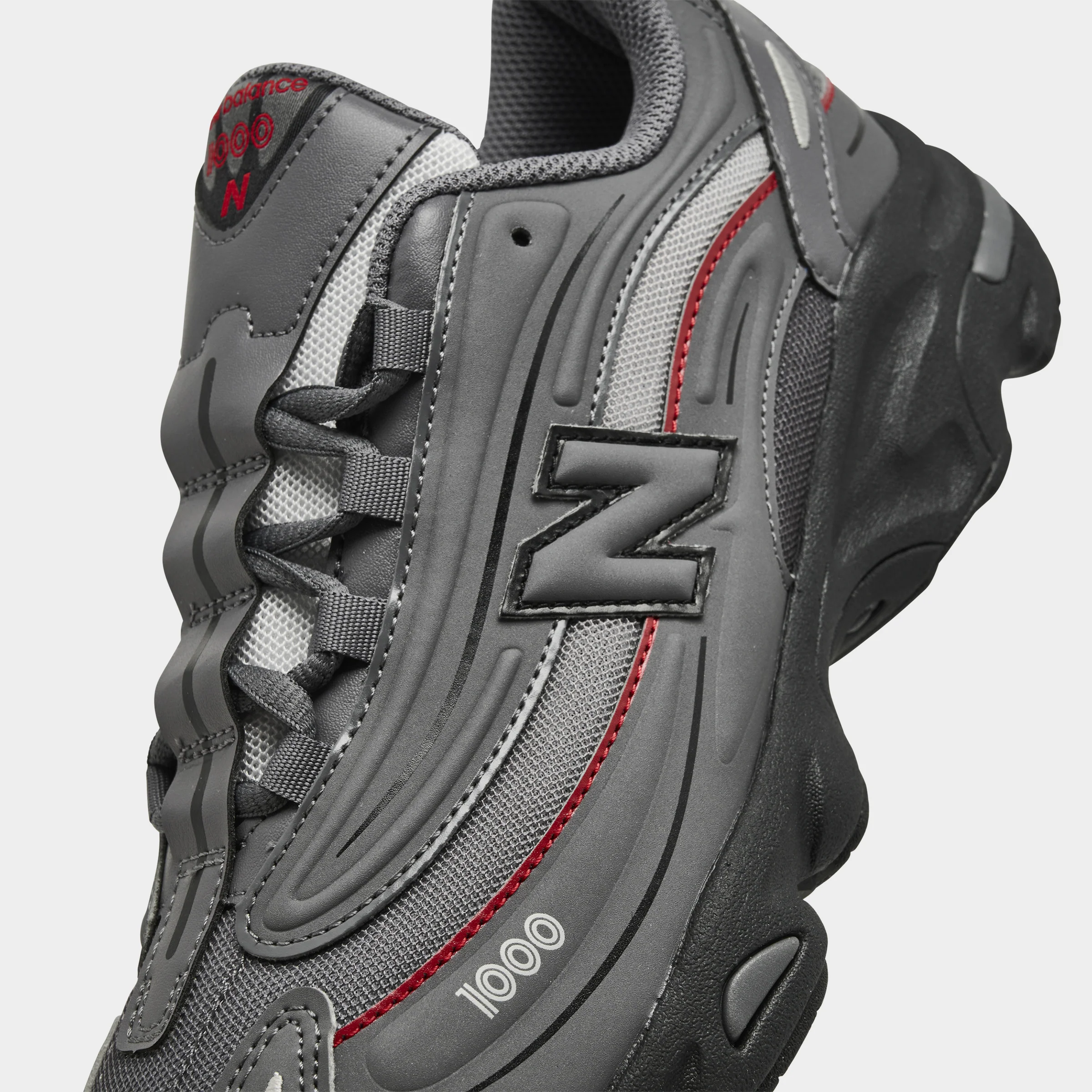 New Balance Juniors' 1000 Castlerock / Team Red - Image 3