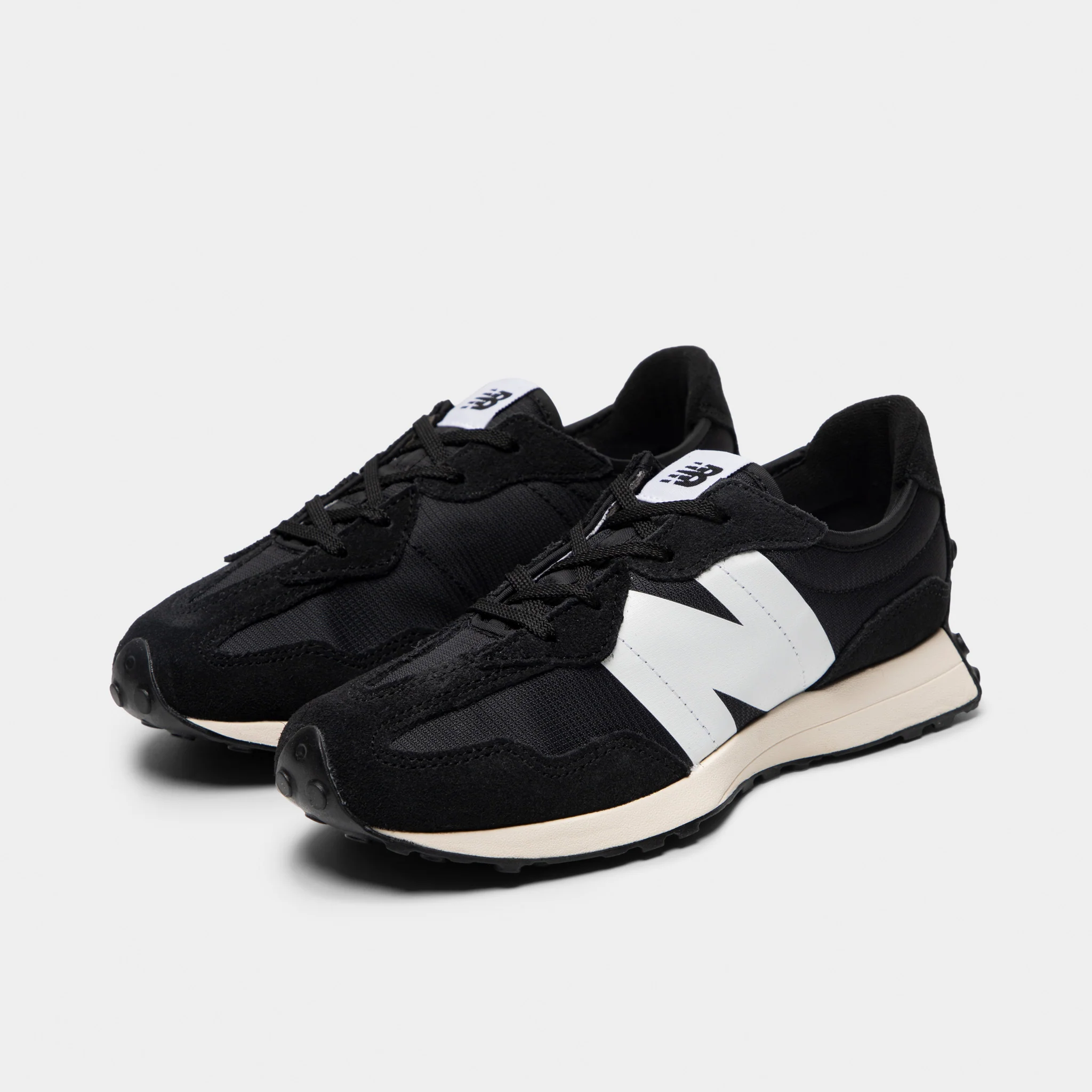 New Balance Juniors' 327 Black / White - Image 2