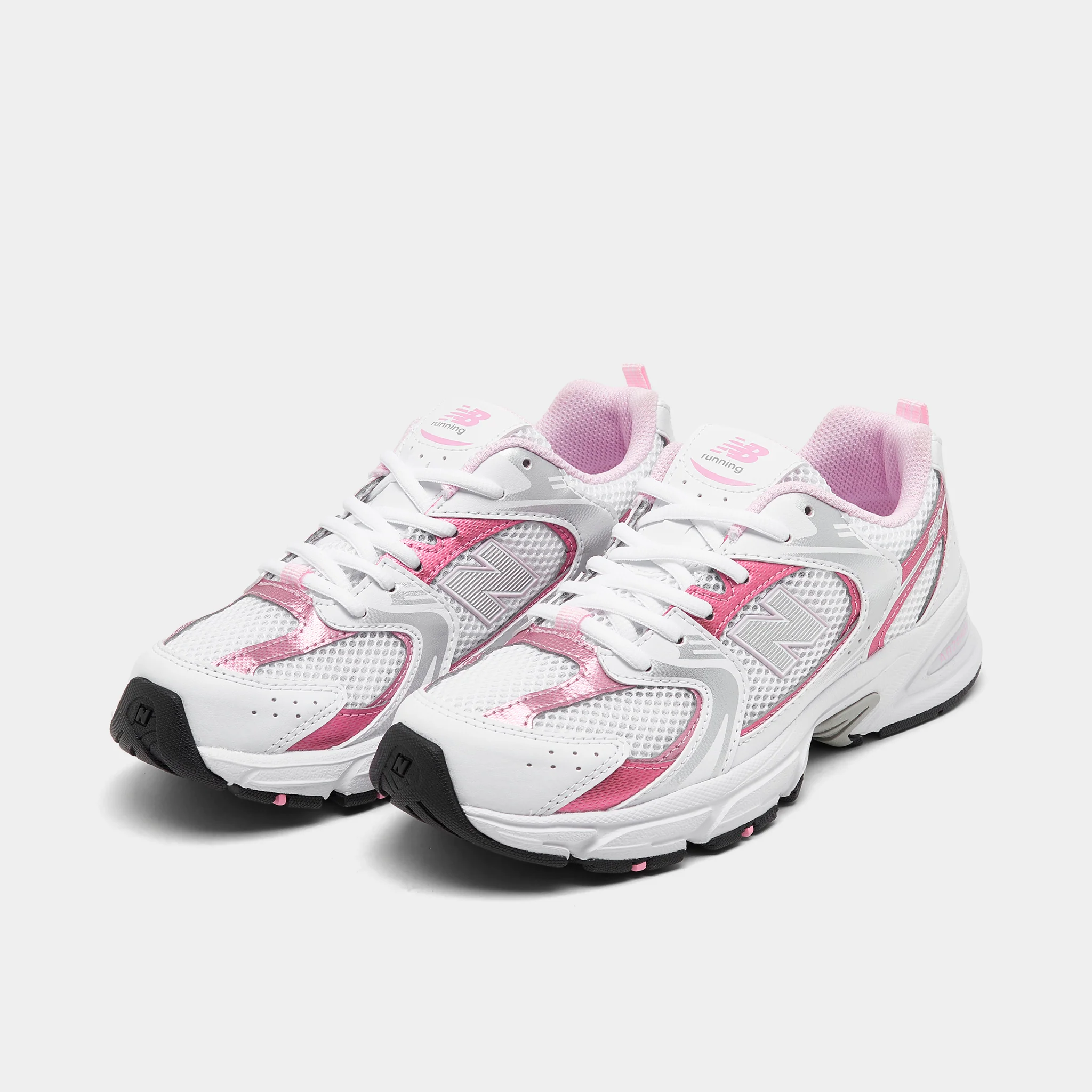 New Balance Juniors' 530 White / Pink - Silver - Image 2