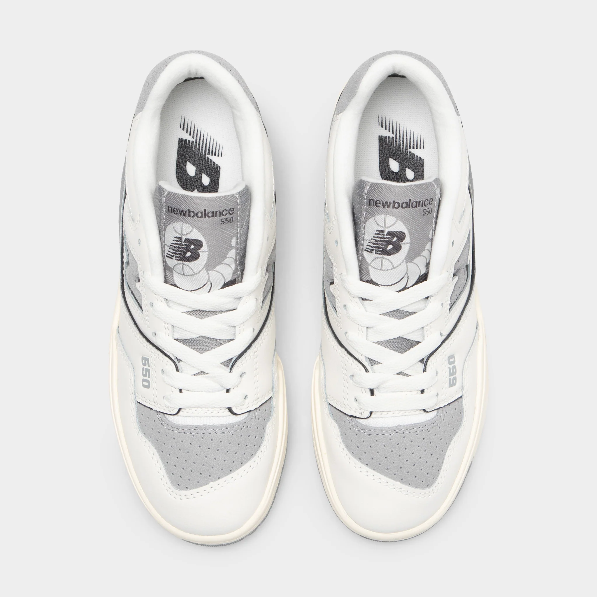 New Balance Juniors' 550 White / Grey - Image 5