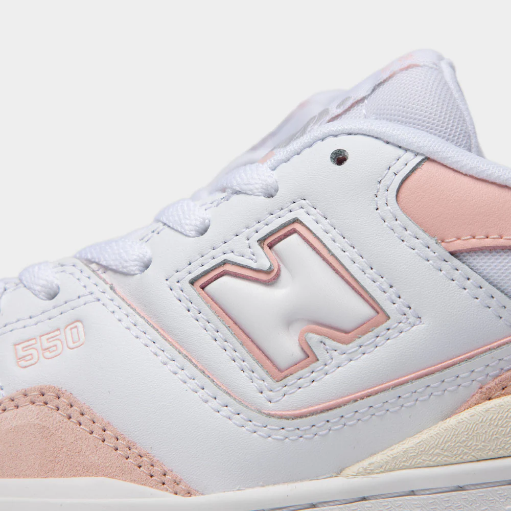 New Balance Juniors' 550 White / Pink Haze - Image 3