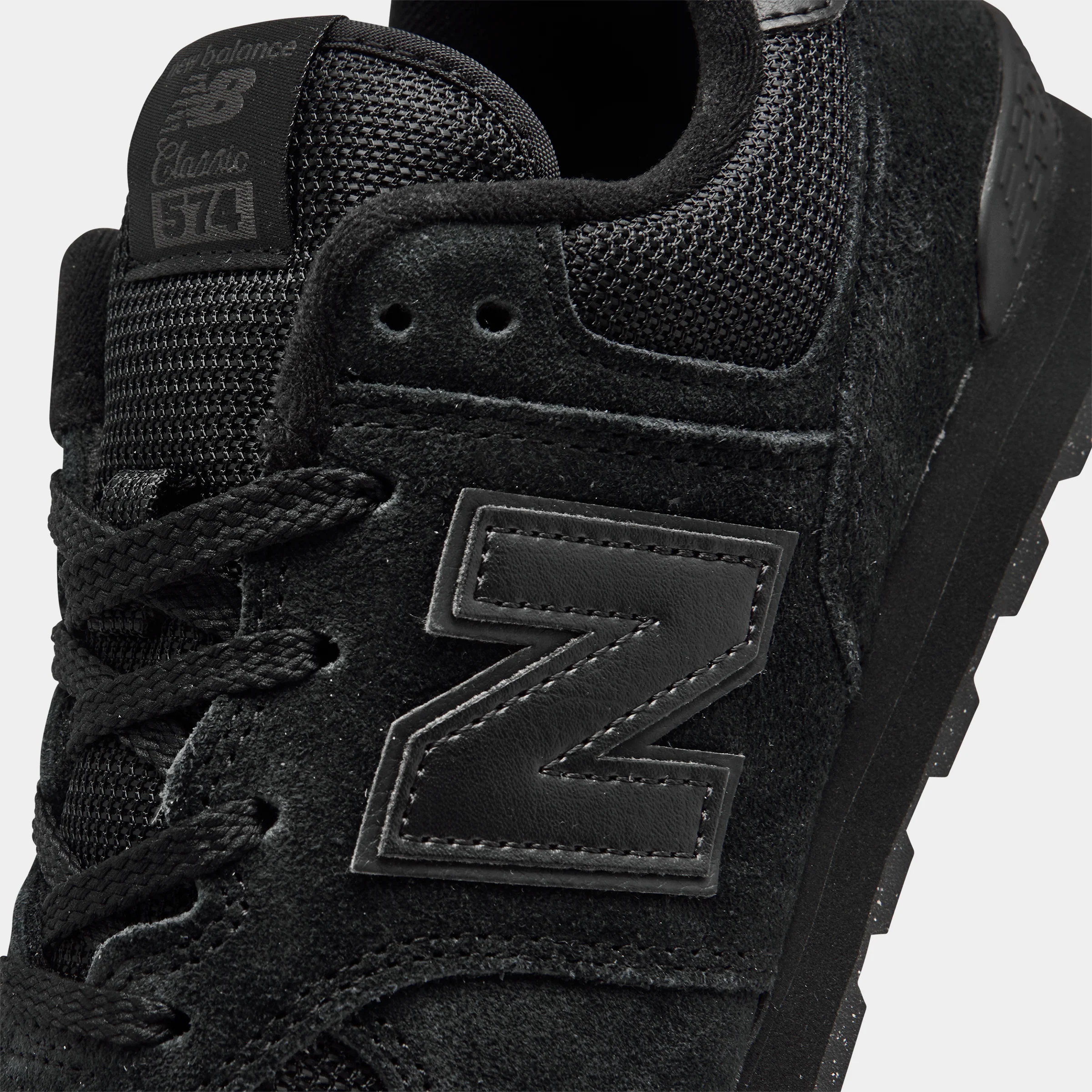 New Balance Juniors' 574 / Black - Image 3