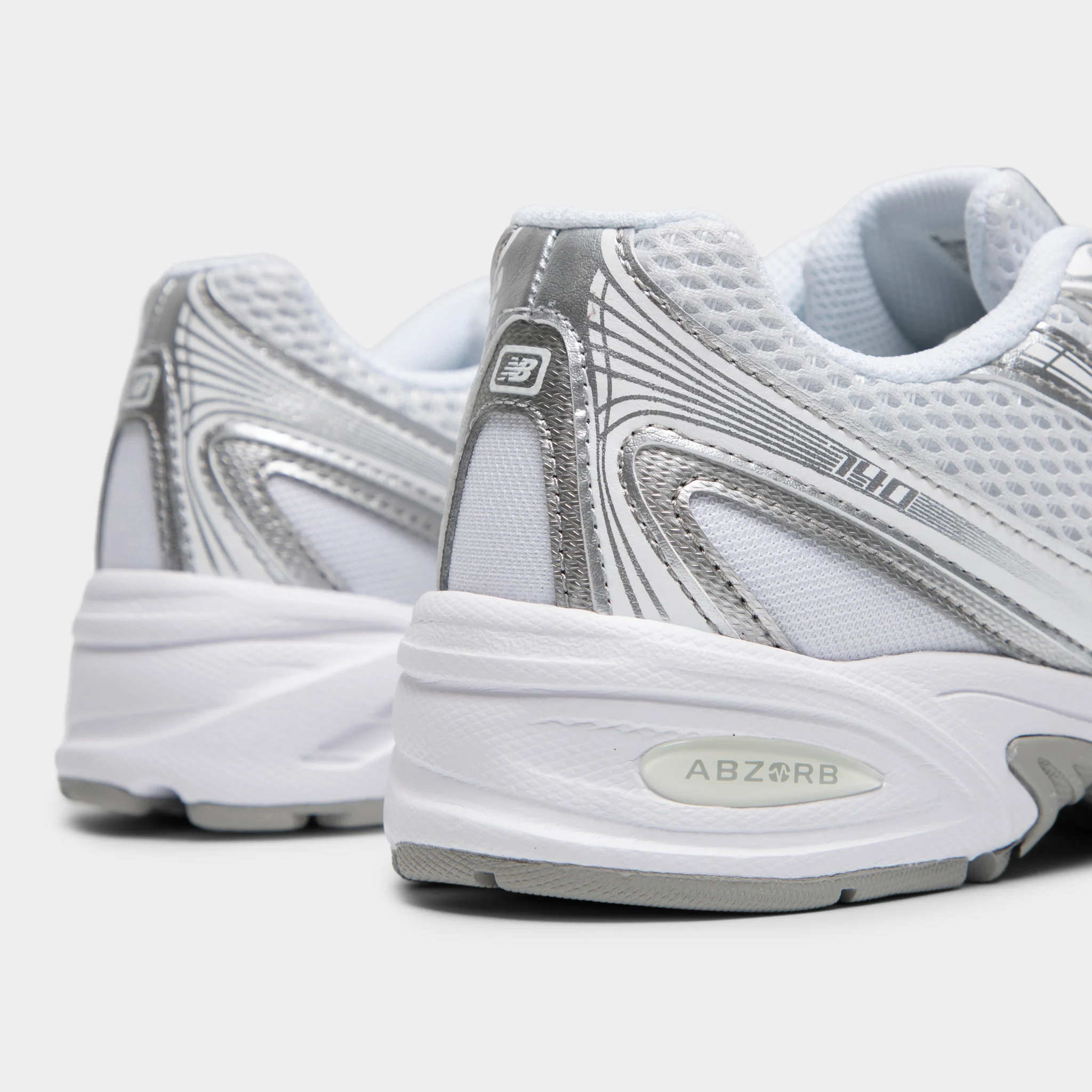 New Balance Juniors' 740 White / Silver Metallic - Image 3