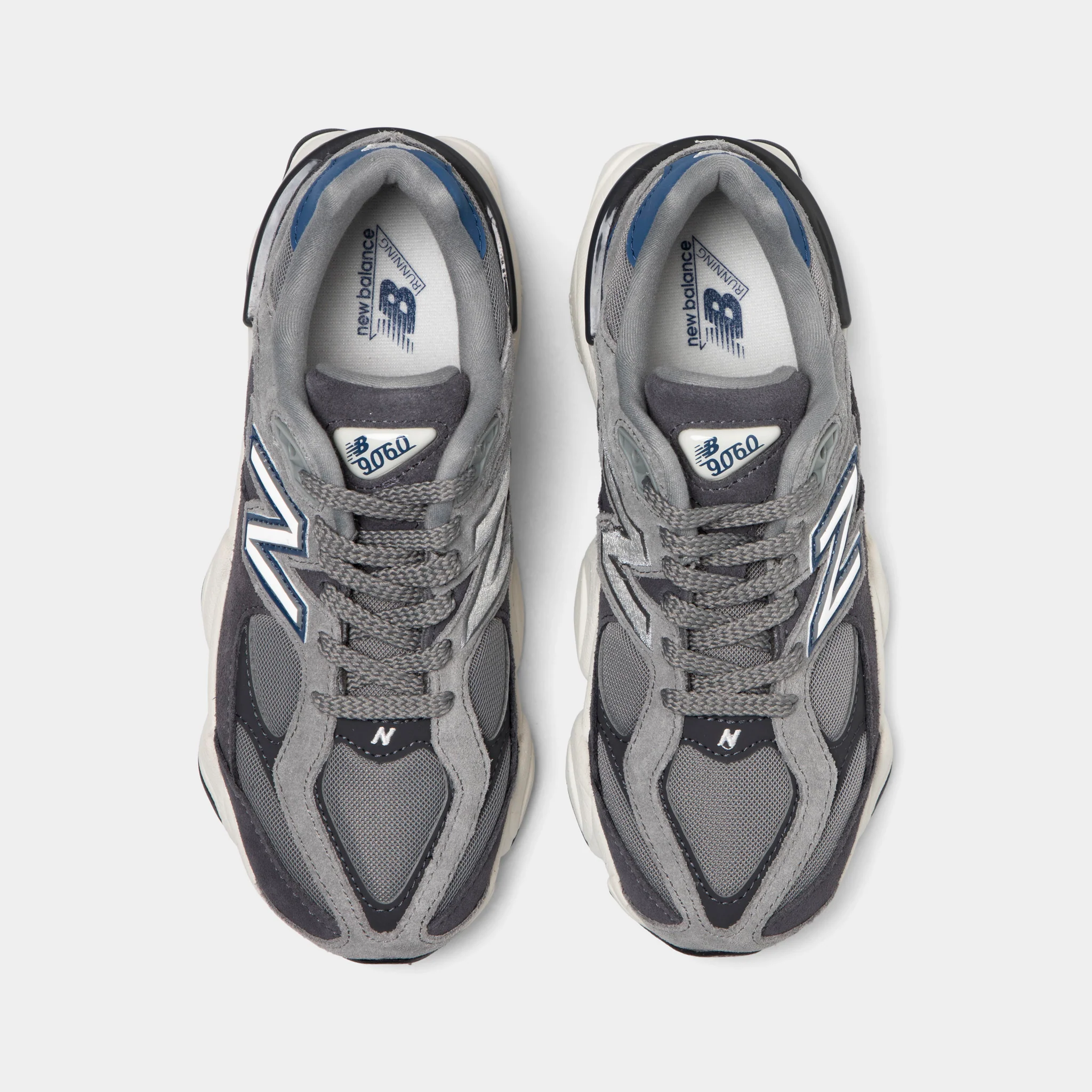 New Balance Juniors' 9060 Slate Grey / Magnet - Magic Blue - Image 5