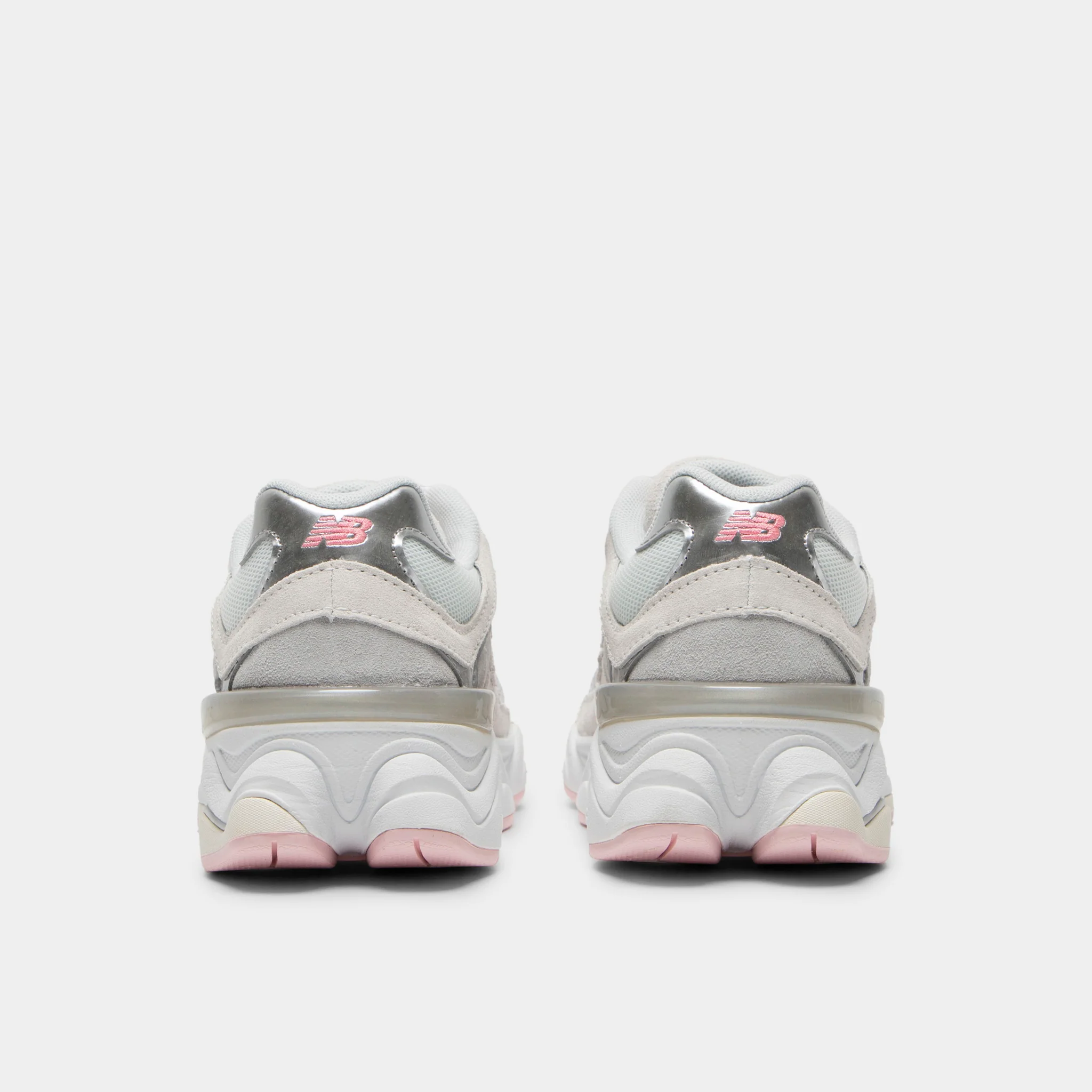 New Balance Juniors' 9060 White / Pink - Image 4