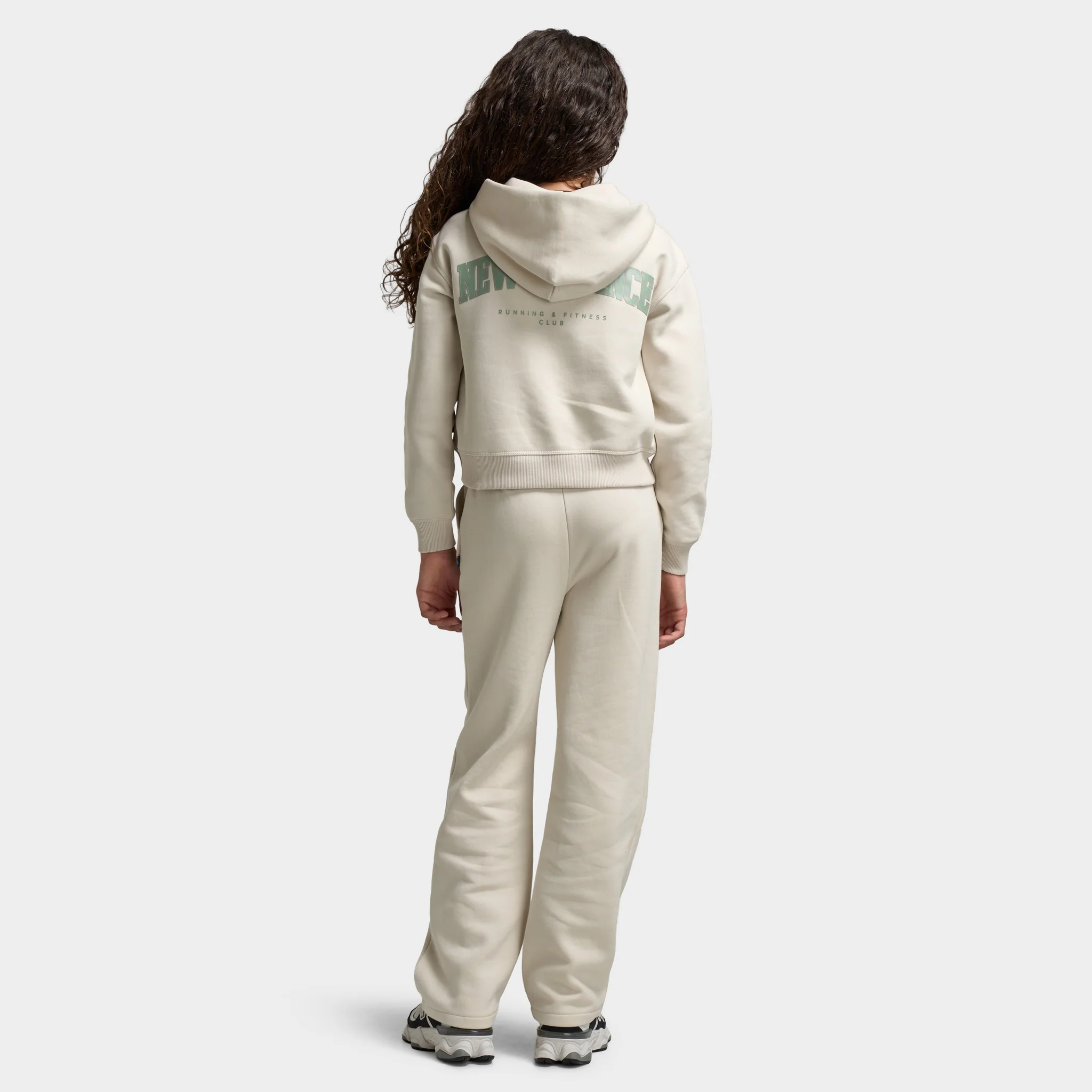 New Balance Juniors' Arch Graphic Fullzip Hoodie / Moonbeam - Image 5