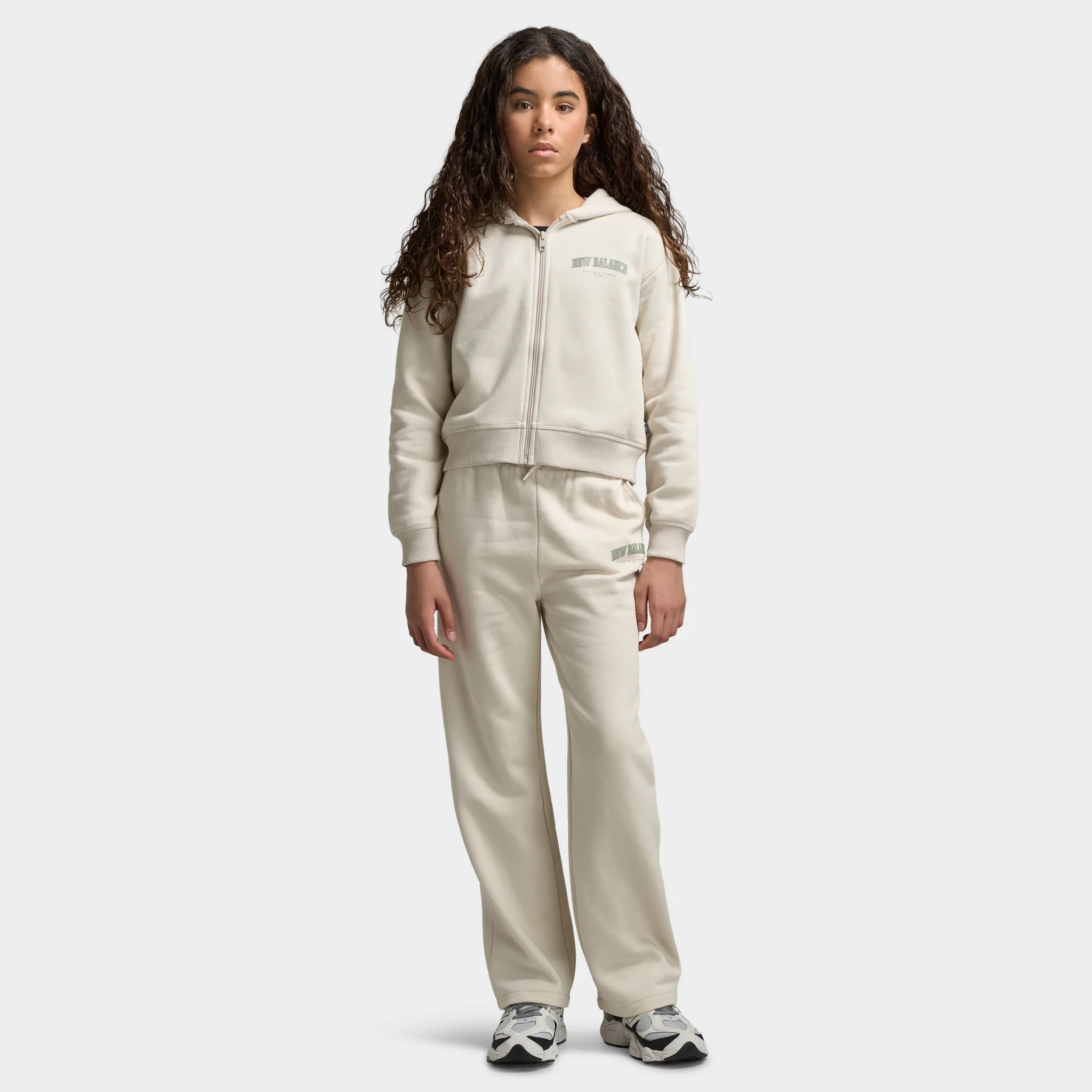 New Balance Juniors' Arch Graphic Fullzip Hoodie / Moonbeam - Image 6