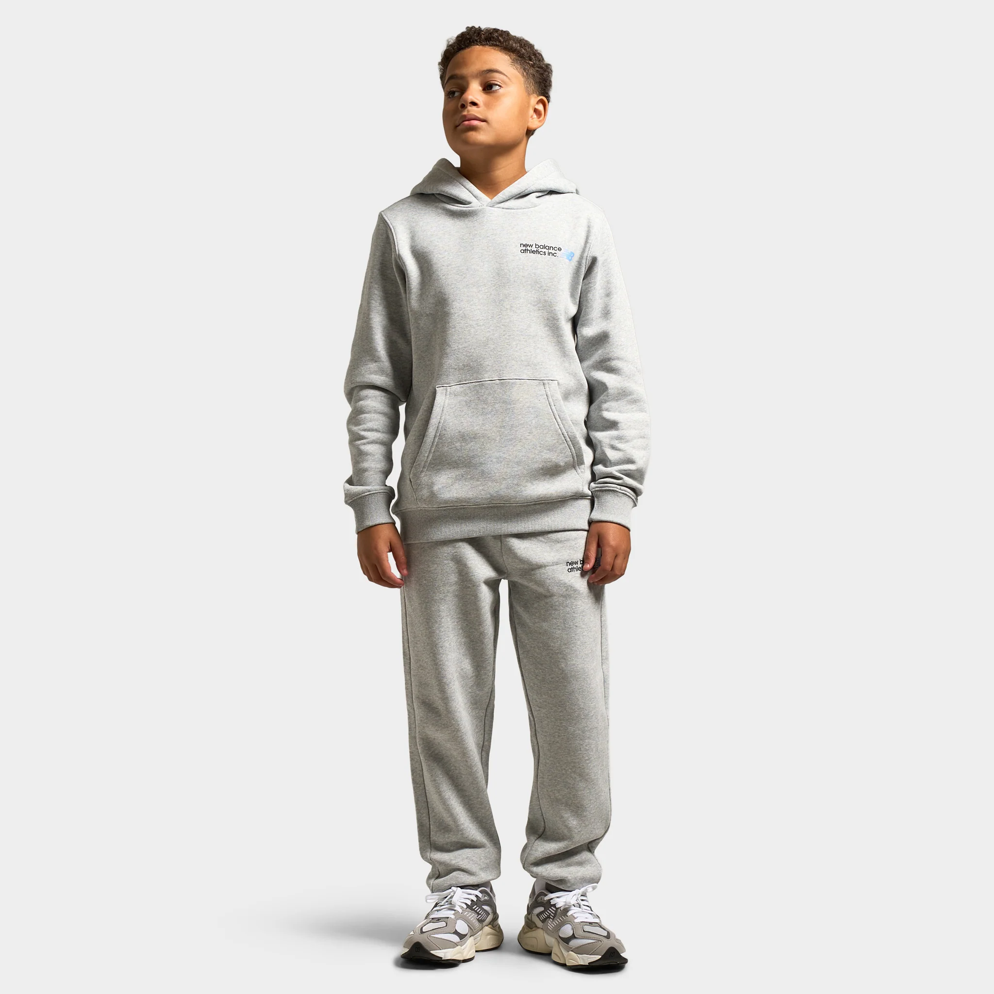 New Balance Juniors' Linear Logo Jogger / Athletic Grey Heat - Image 6