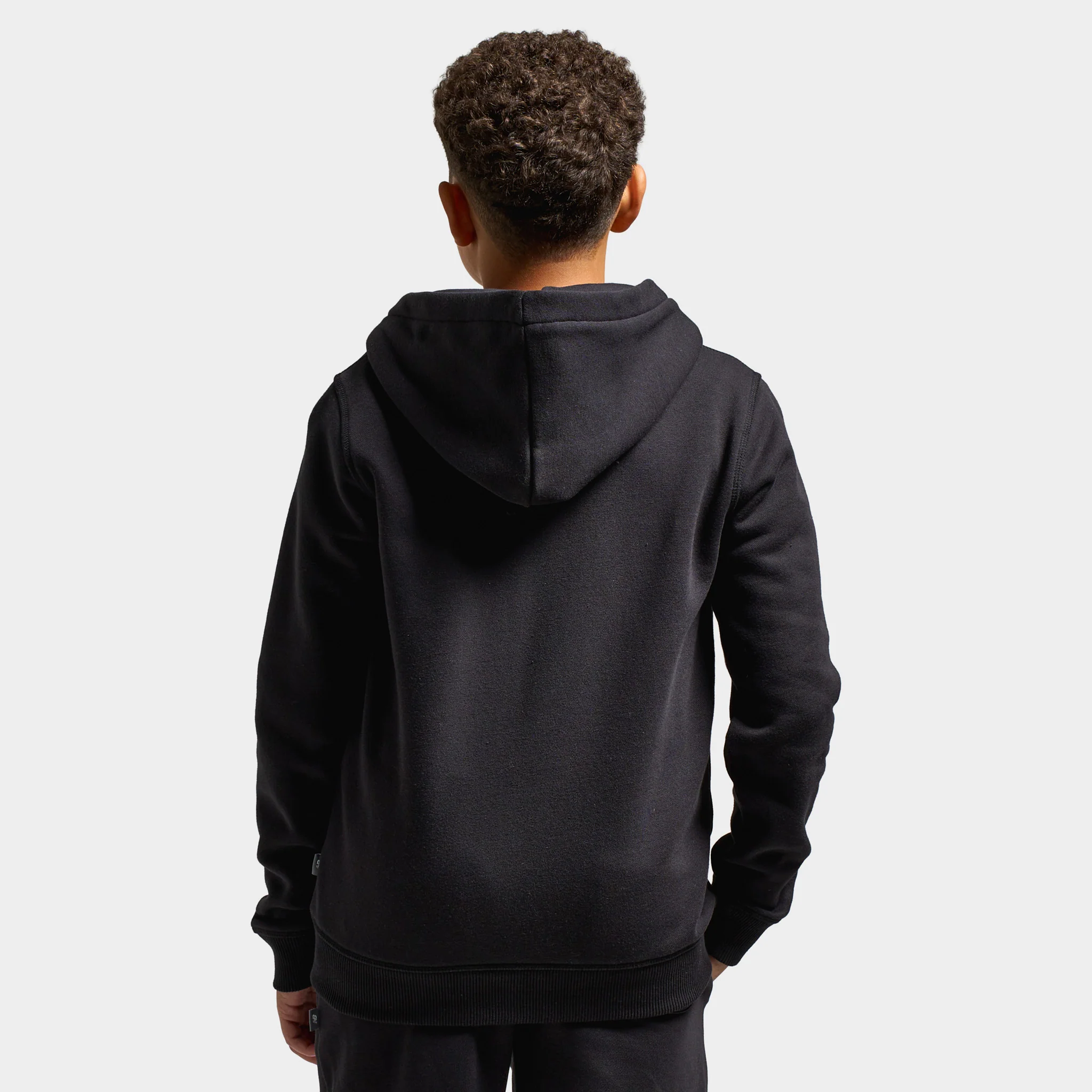 New Balance Juniors' Linear Small Logo Fullzip Hoodie / NB Caviar - Image 2