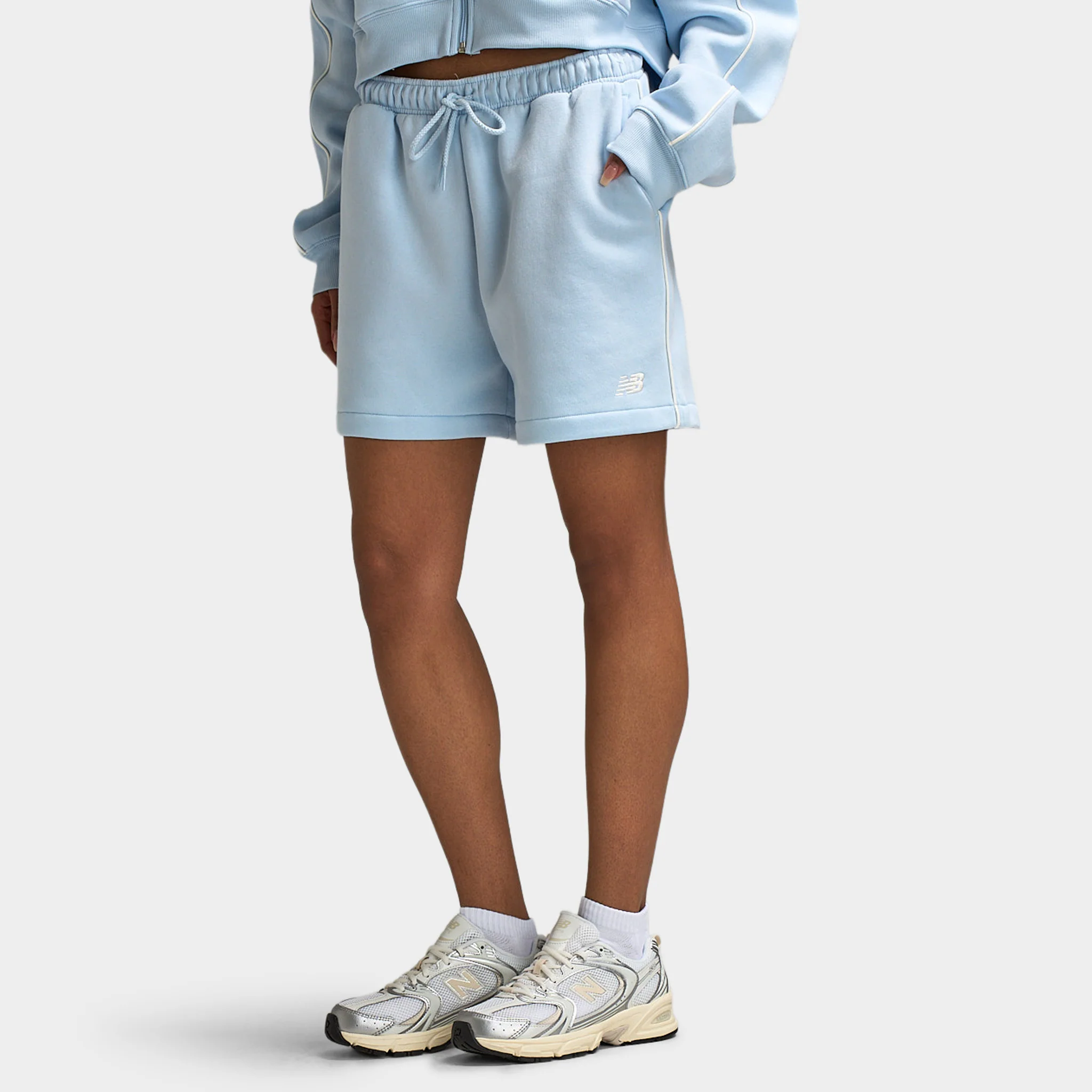 New Balance Piping FL Short Oxford Blue / Sea Salt - Image 2