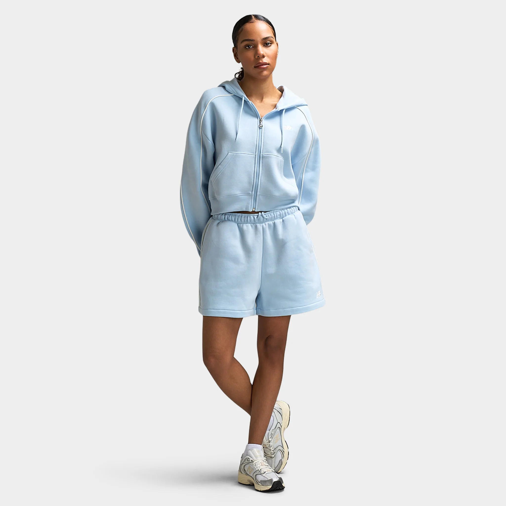 New Balance Piping FL Short Oxford Blue / Sea Salt - Image 6