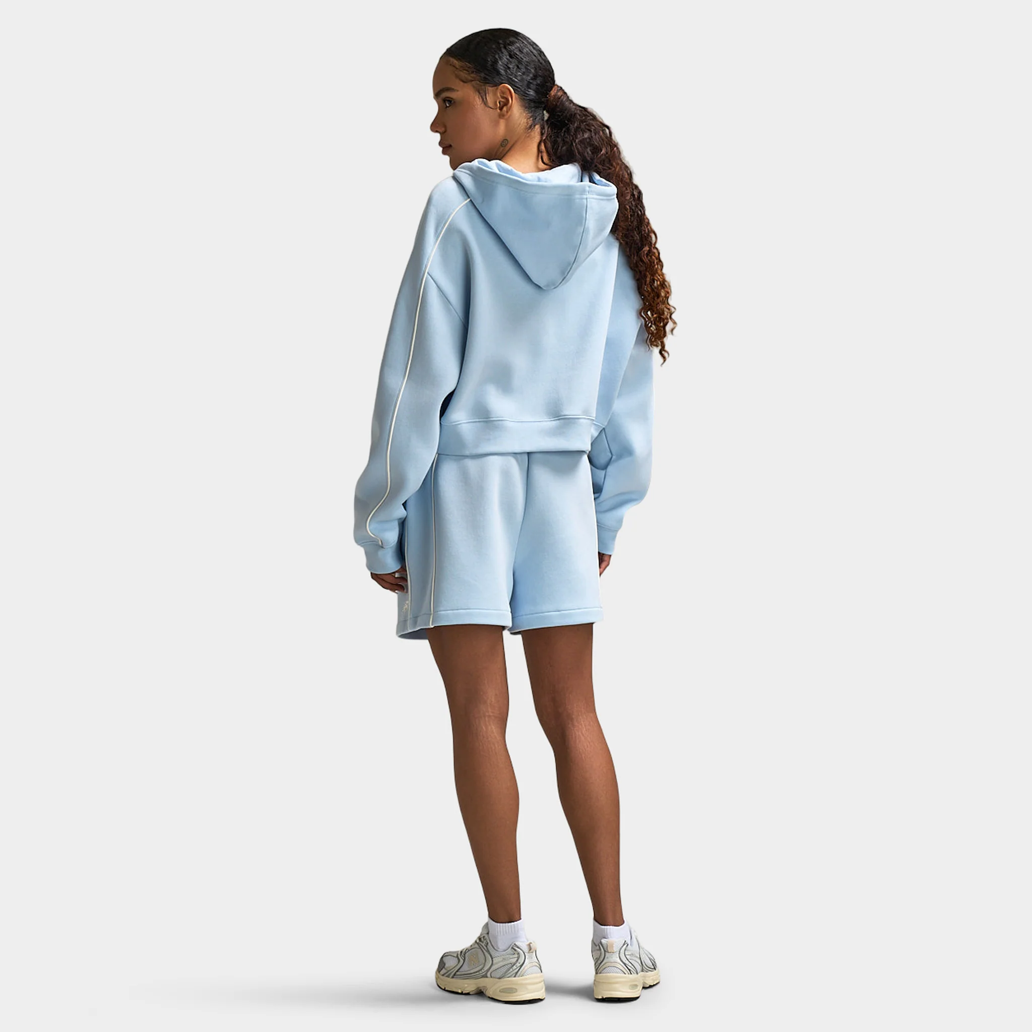 New Balance Piping Full Zip Hoodie Oxford Blue / Sea Salt - Image 6