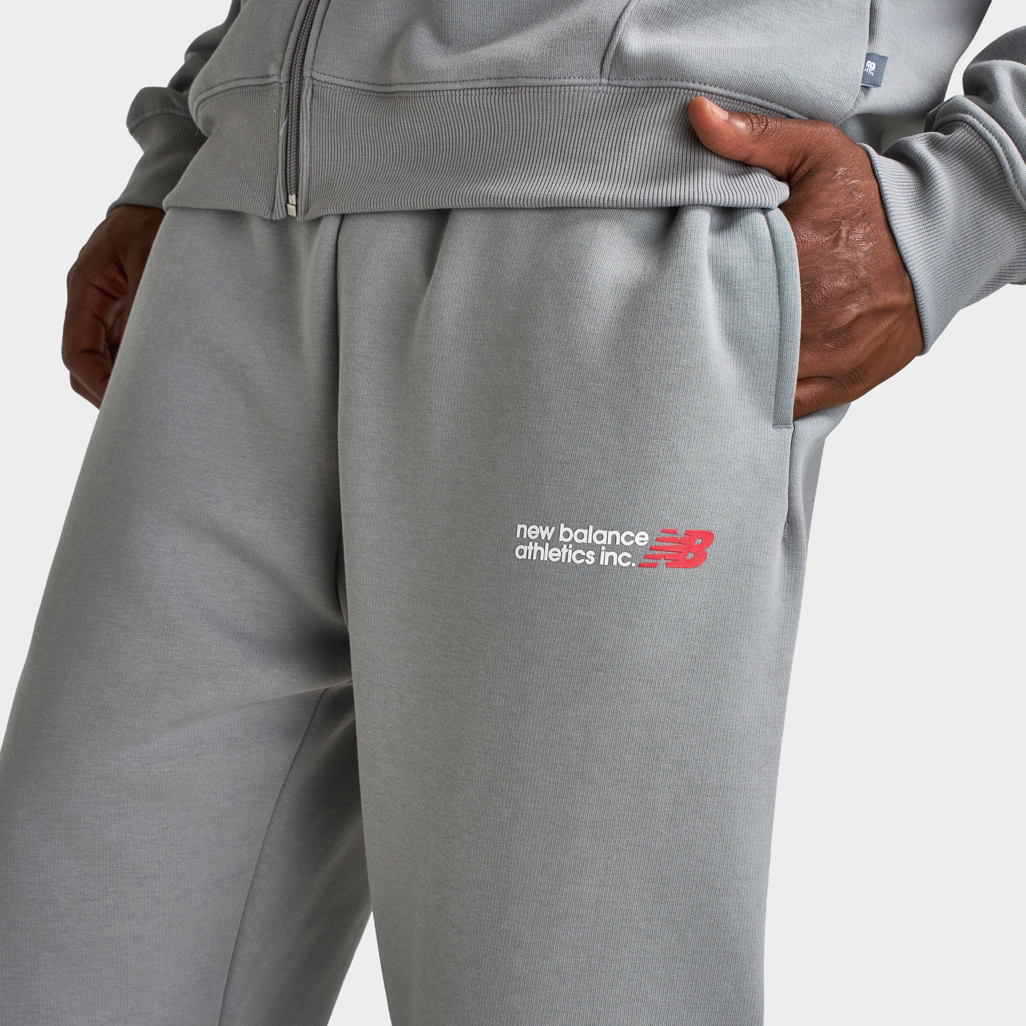 New Balance Tone Logo Cuff Jogger / Grey - Image 5