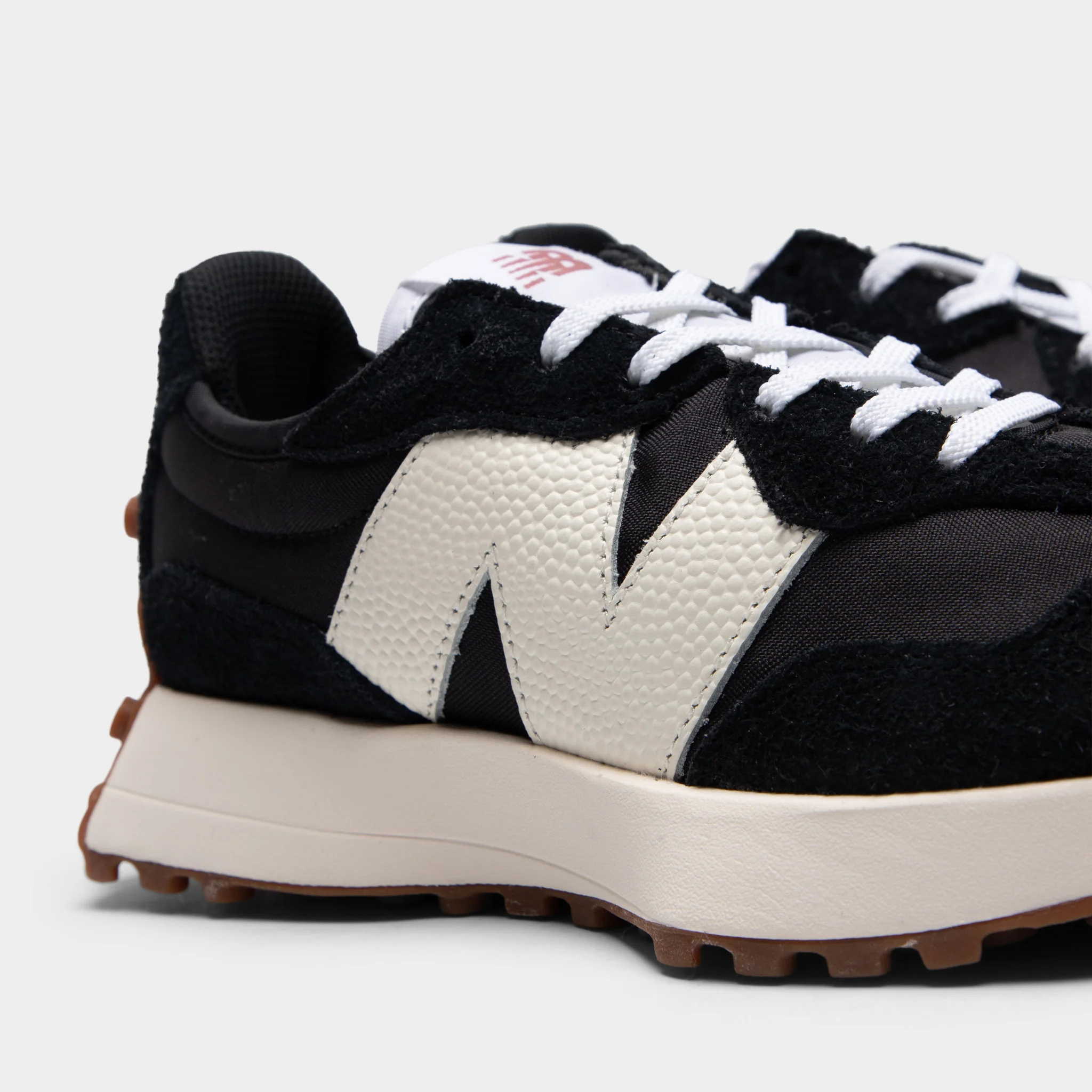 New Balance Women's 327 Black / White - Mineral Red - Image 3