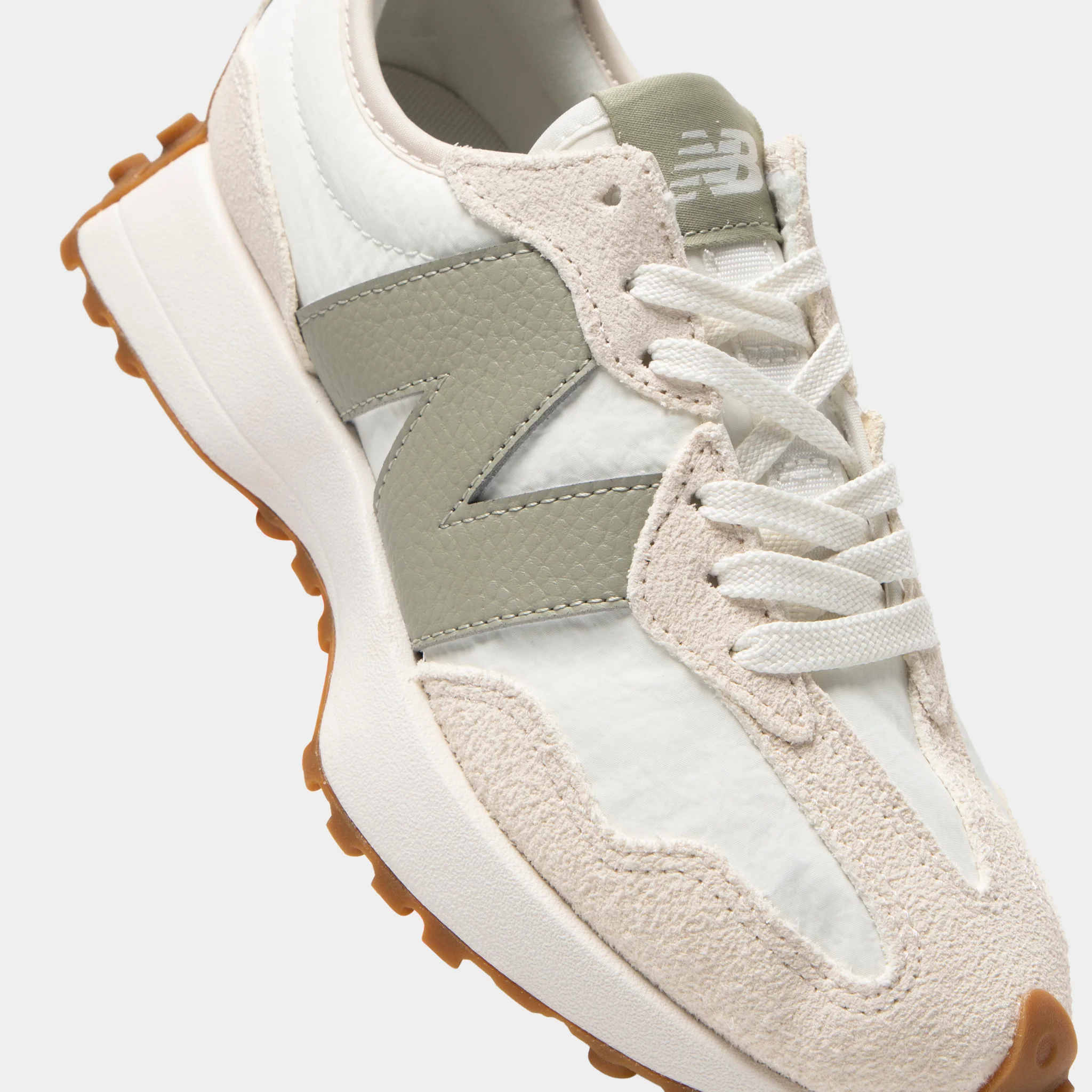 New Balance Women's 327 Linen / Sea Salt Olive - Image 3
