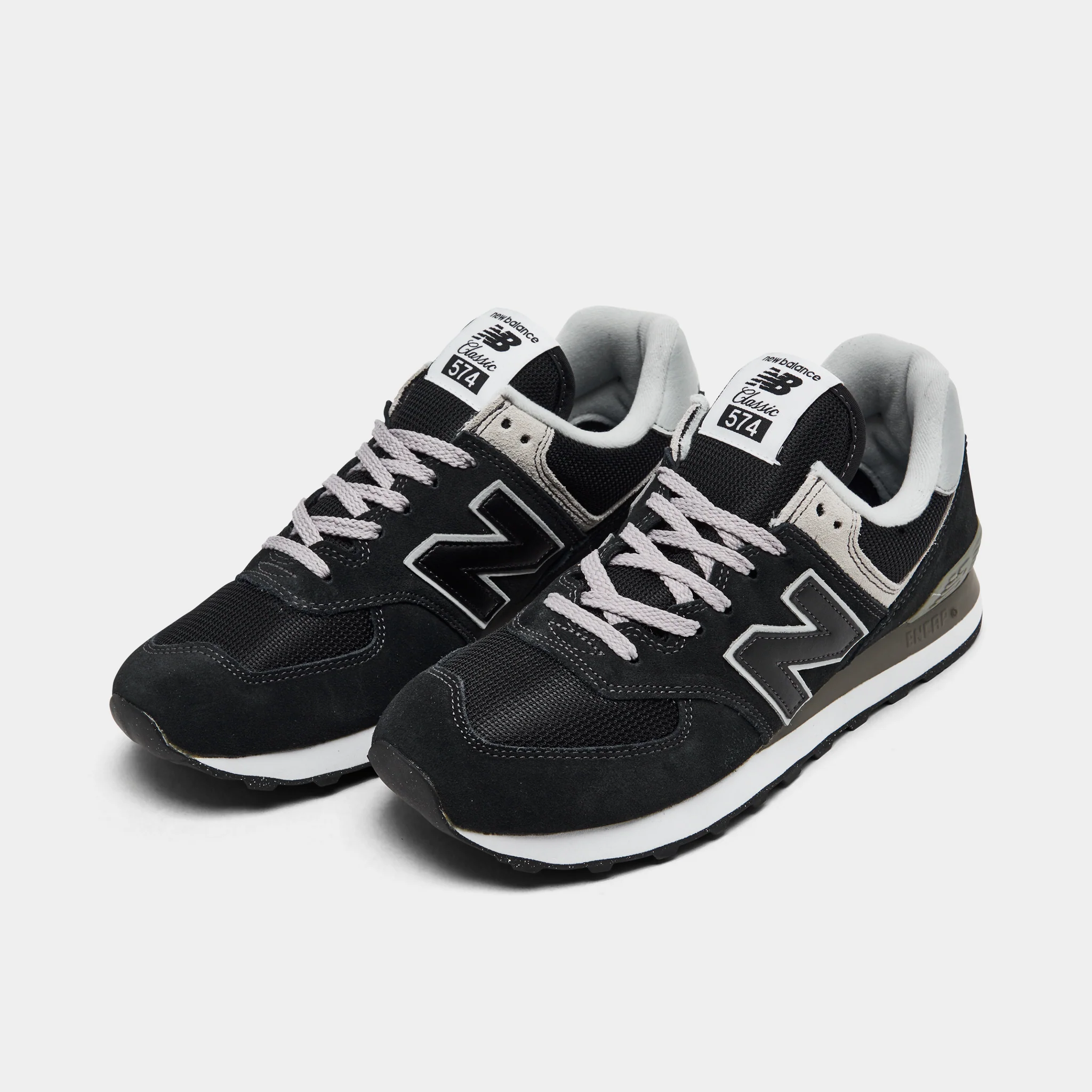 New Balance Women's 574 Black / White - Image 2