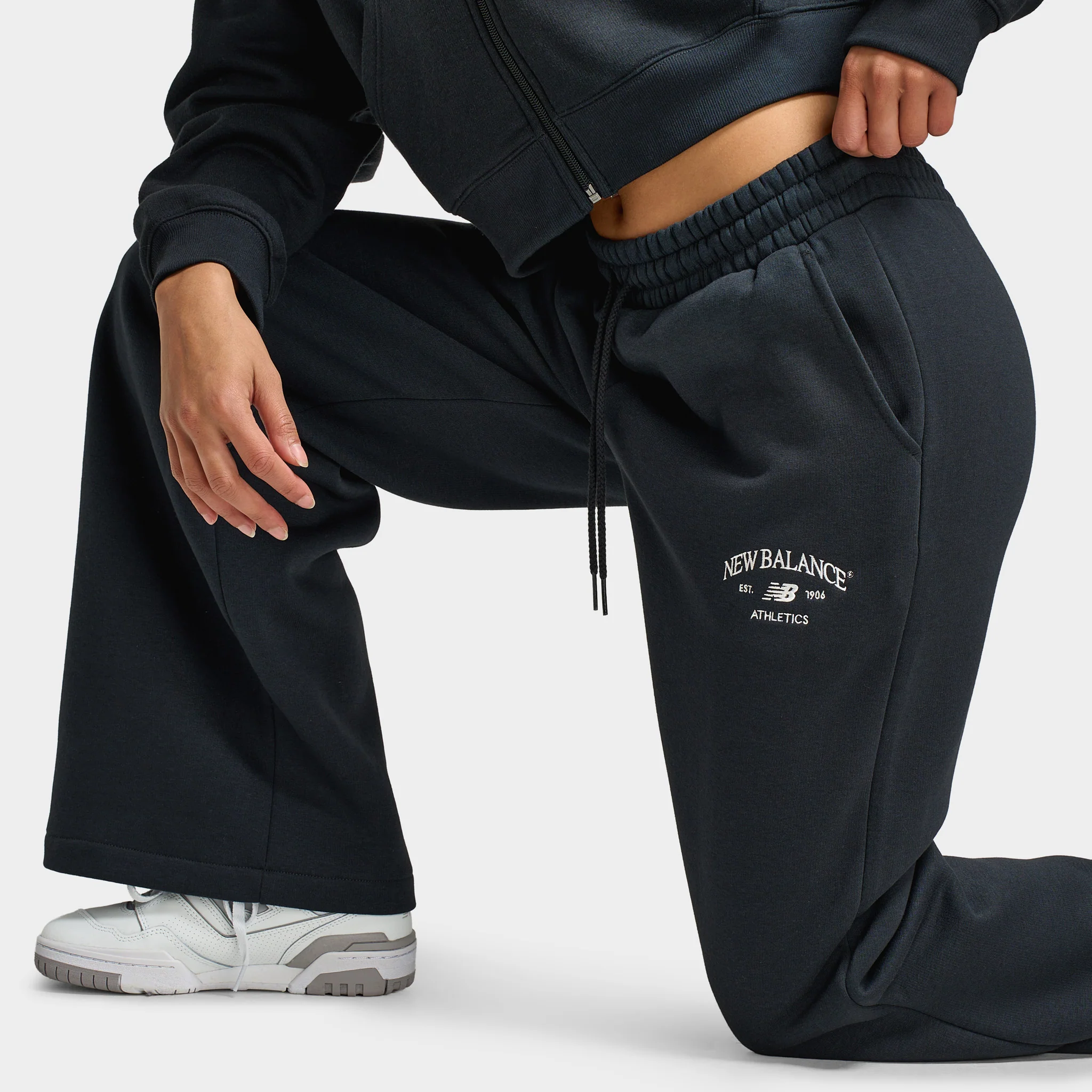 New Balance Women's Athletic Wide Leg Joggers / Black - Image 5