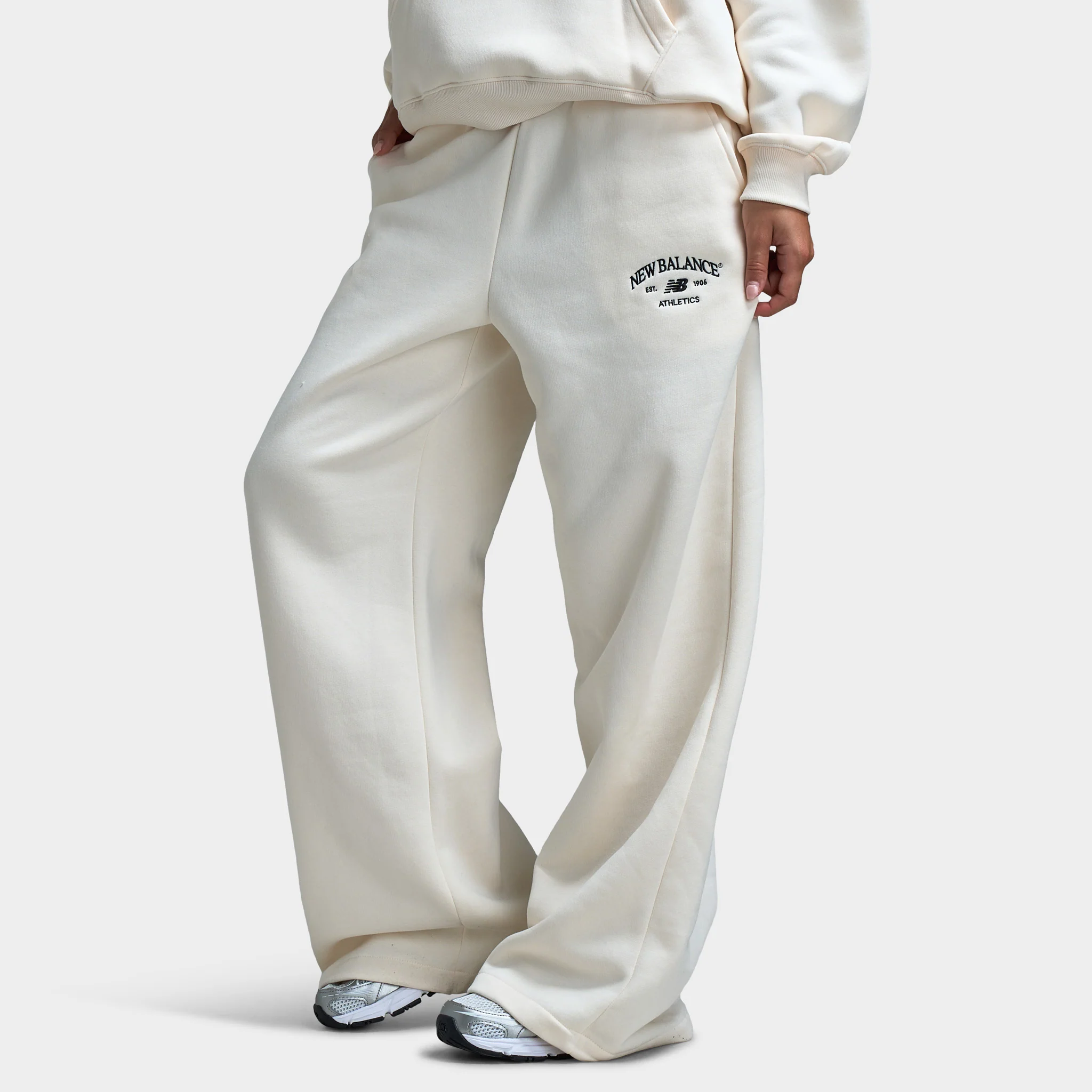 New Balance women's Athletic Wide Leg Joggers / Permafrost - Image 3