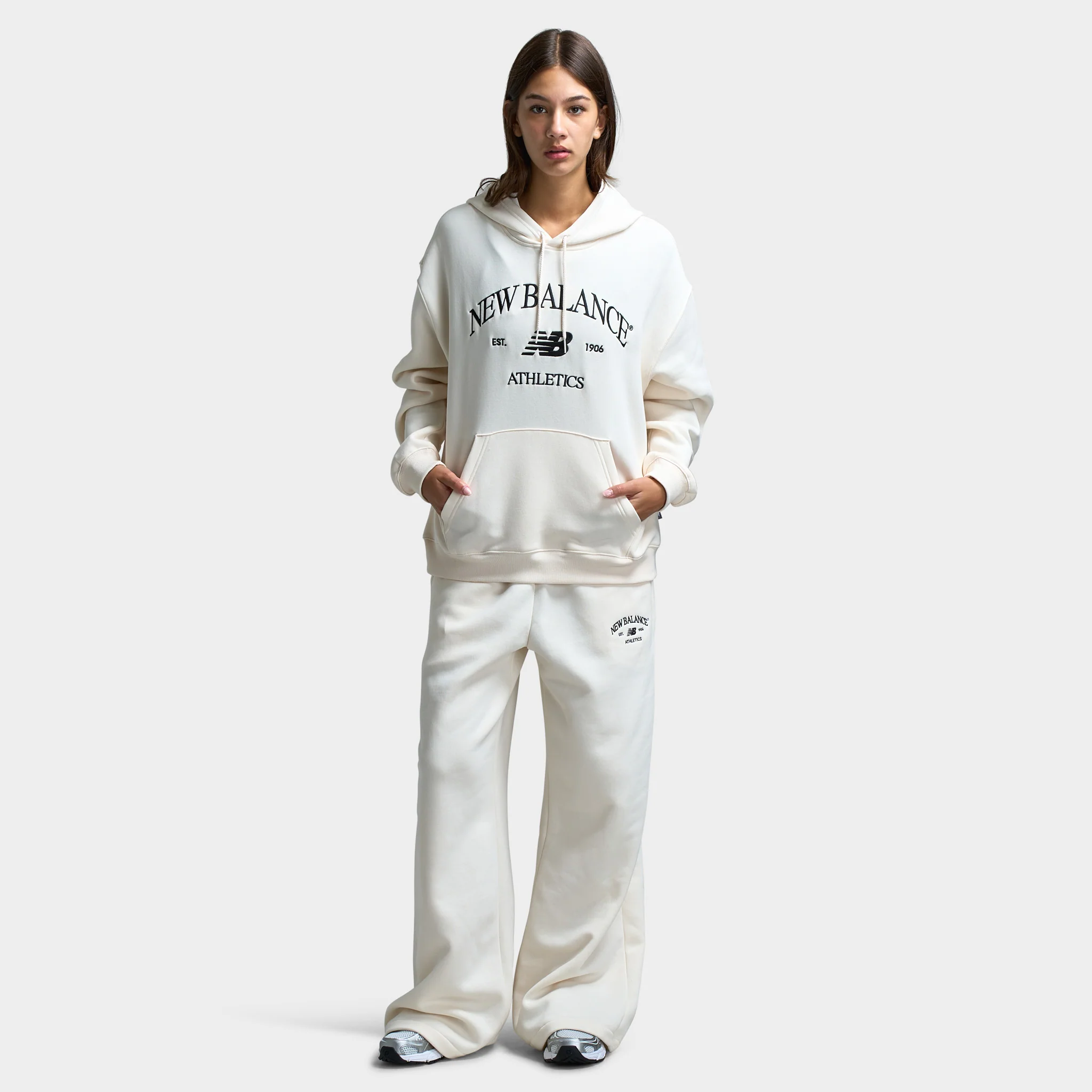 New Balance women's Athletic Wide Leg Joggers / Permafrost - Image 6