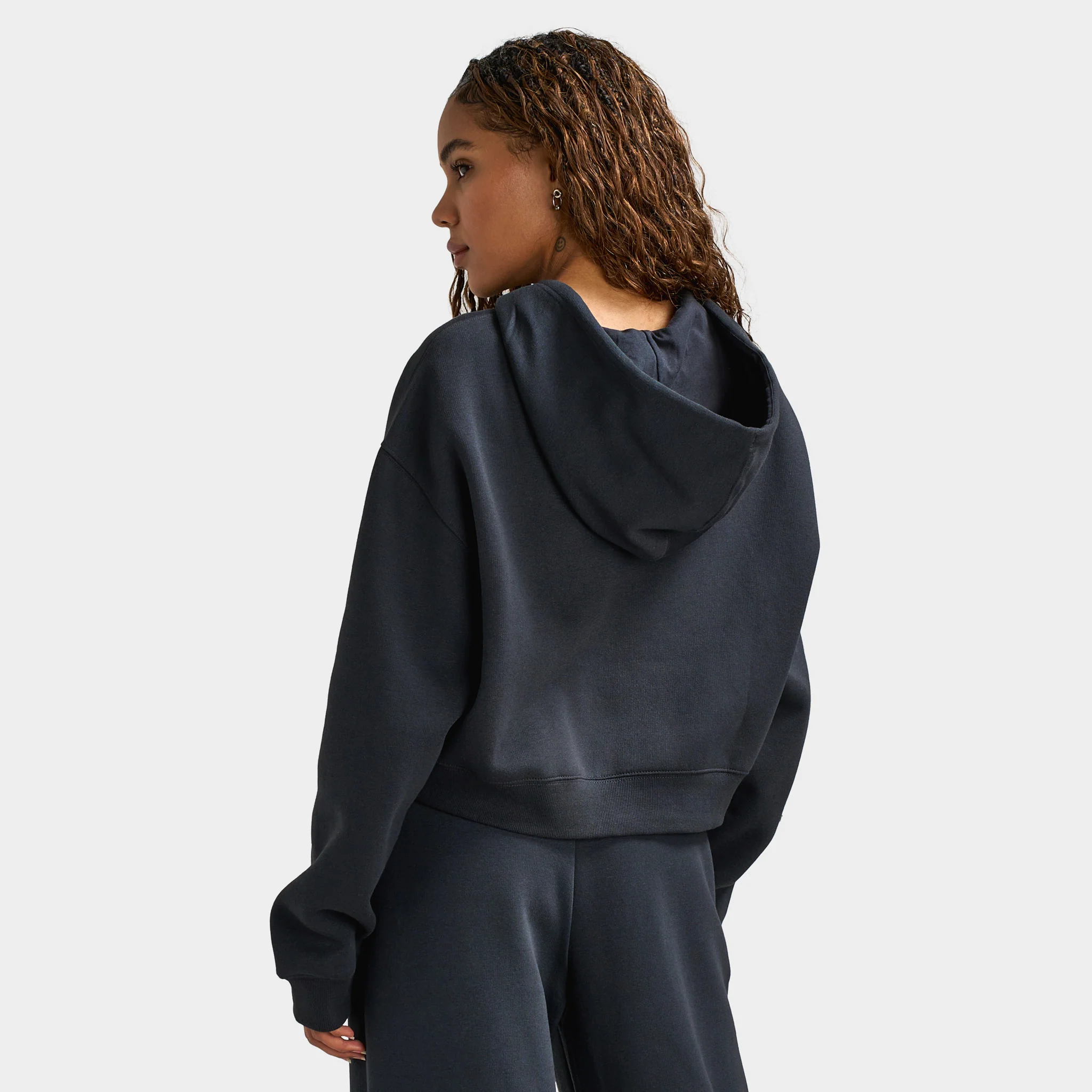 New Balance Athletic Crop Fullzip Hoodie / Black - Image 2