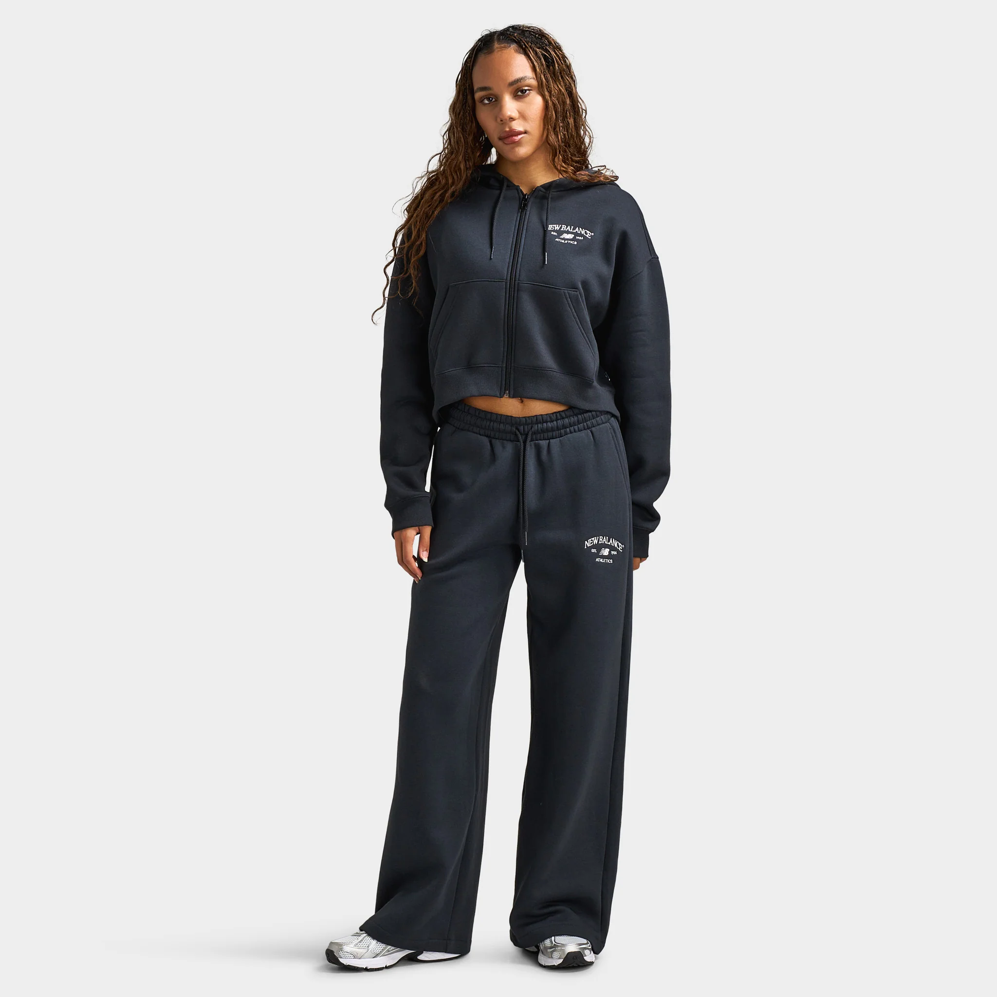 New Balance Athletic Crop Fullzip Hoodie / Black - Image 6