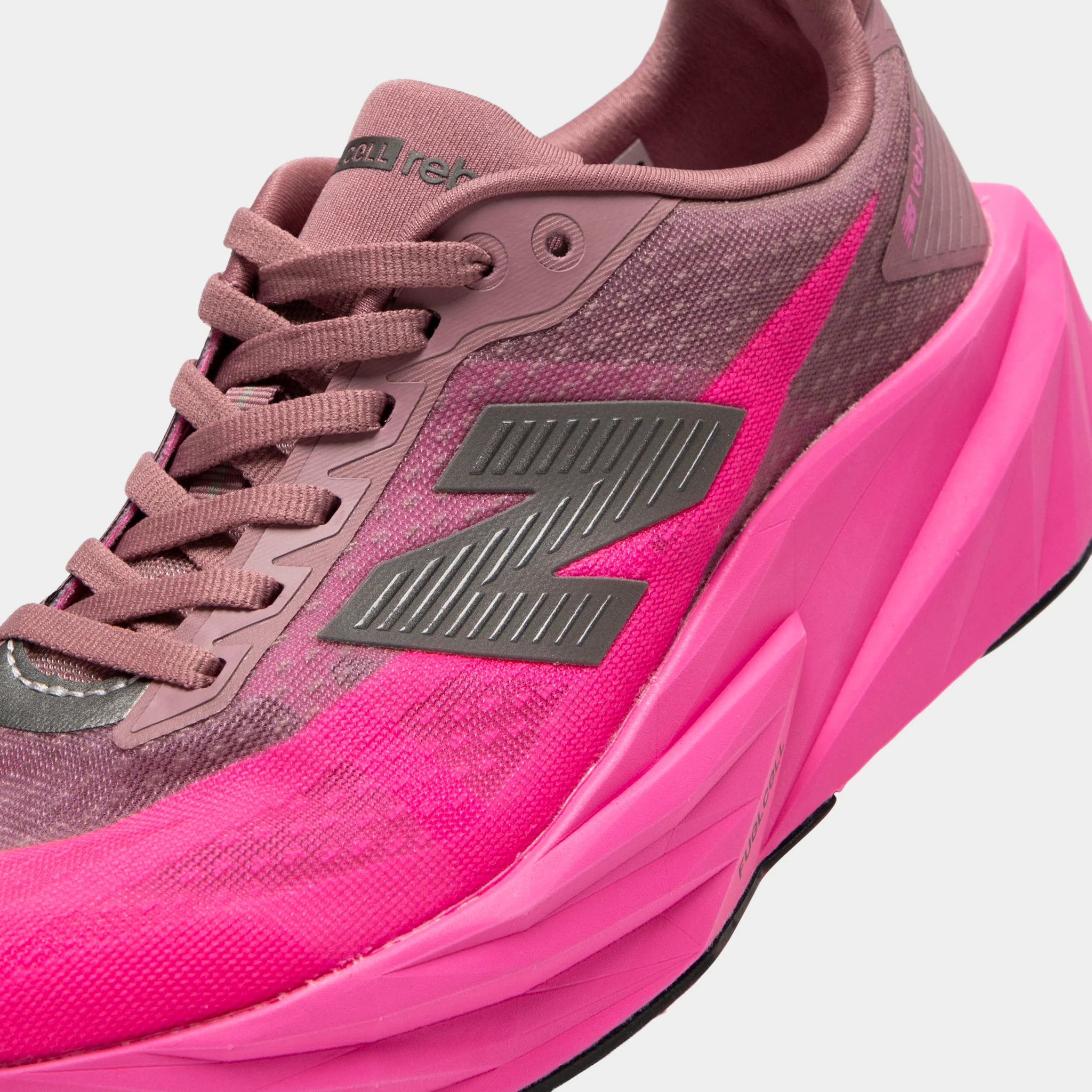 New Balance Women's Fuelcell Rebel v5 Pink Heat / Rosewood - Image 3