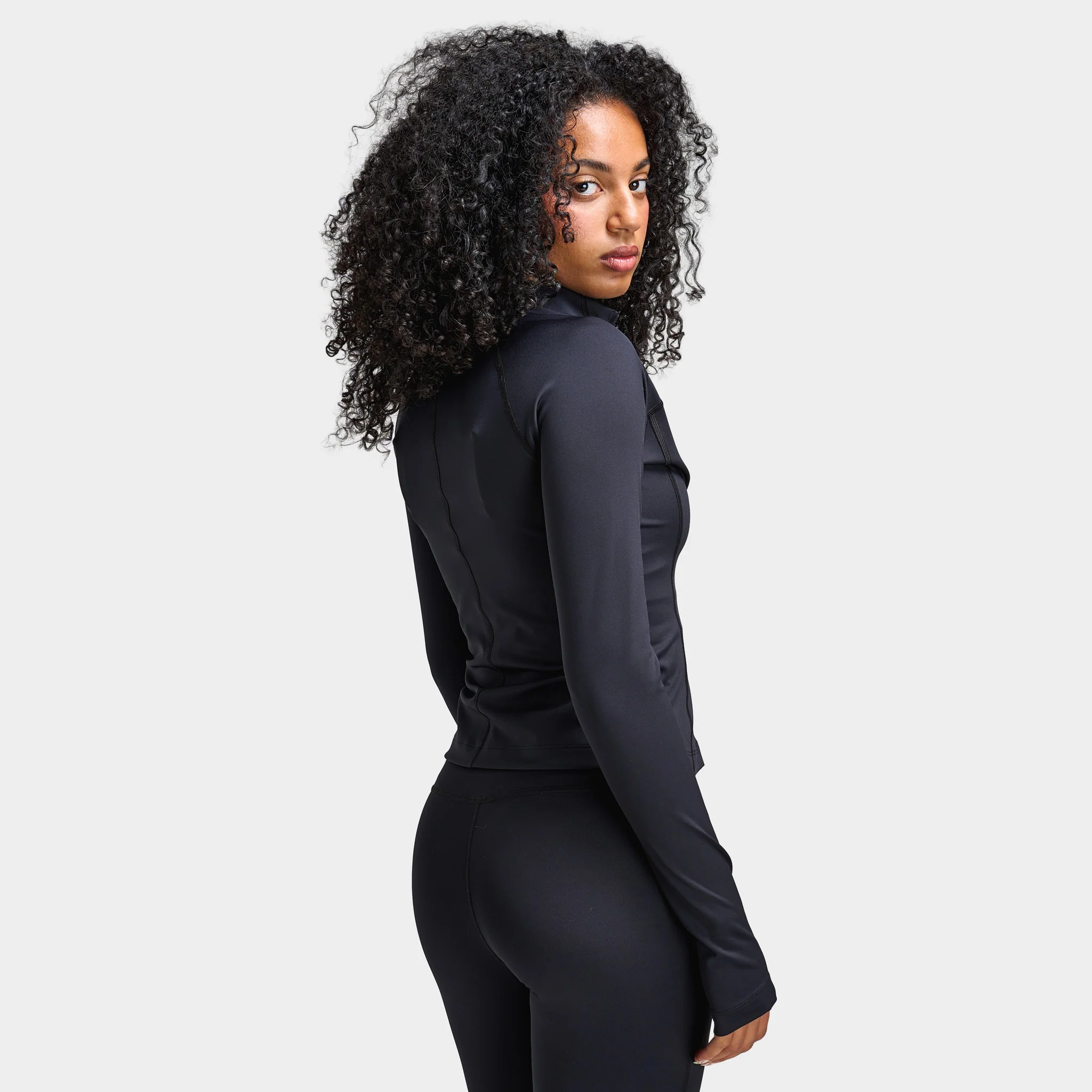 New Balance Women's Logo Fullzip / Black - Image 2