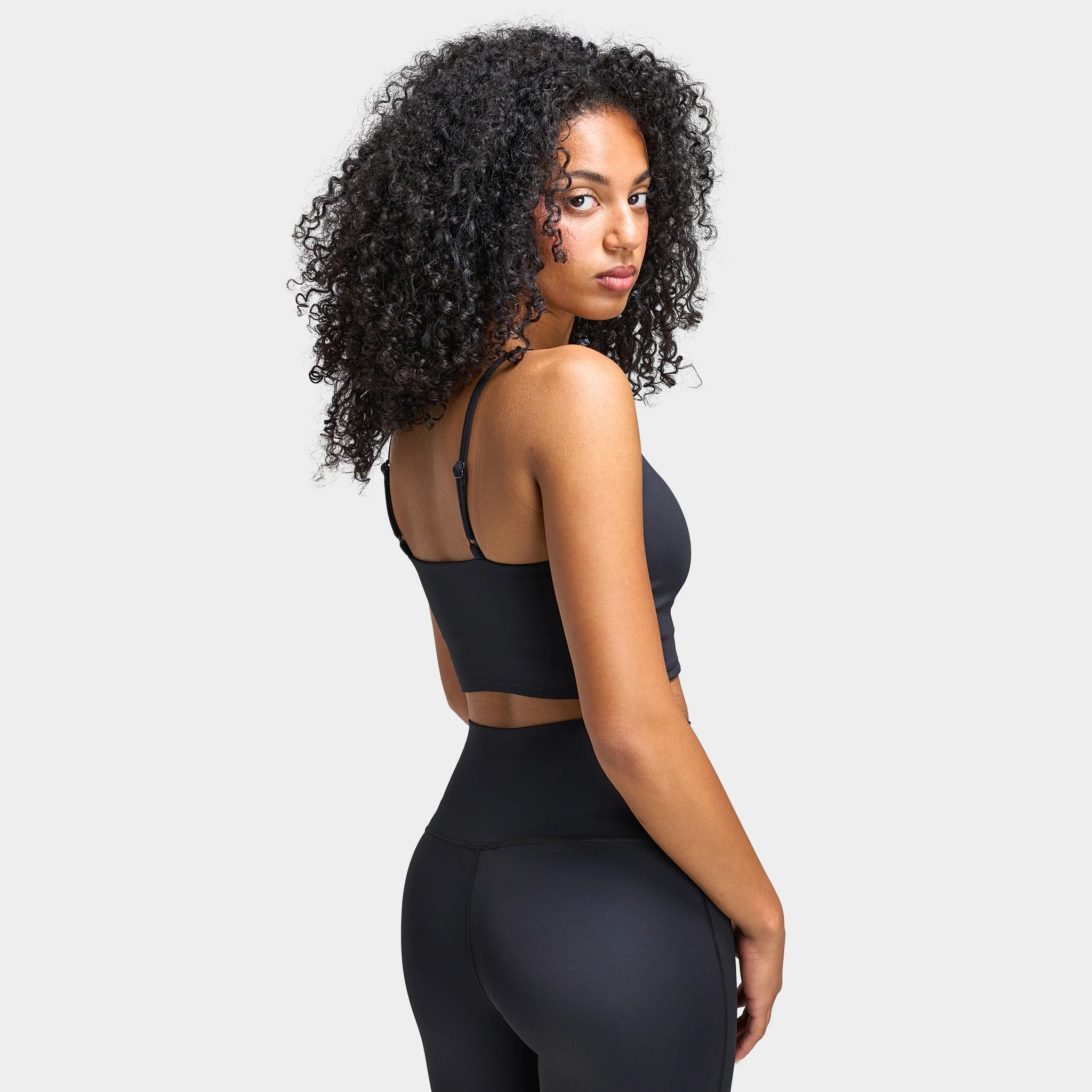 New Balance Women's Logo Tank Bra Dock / Black - Image 2