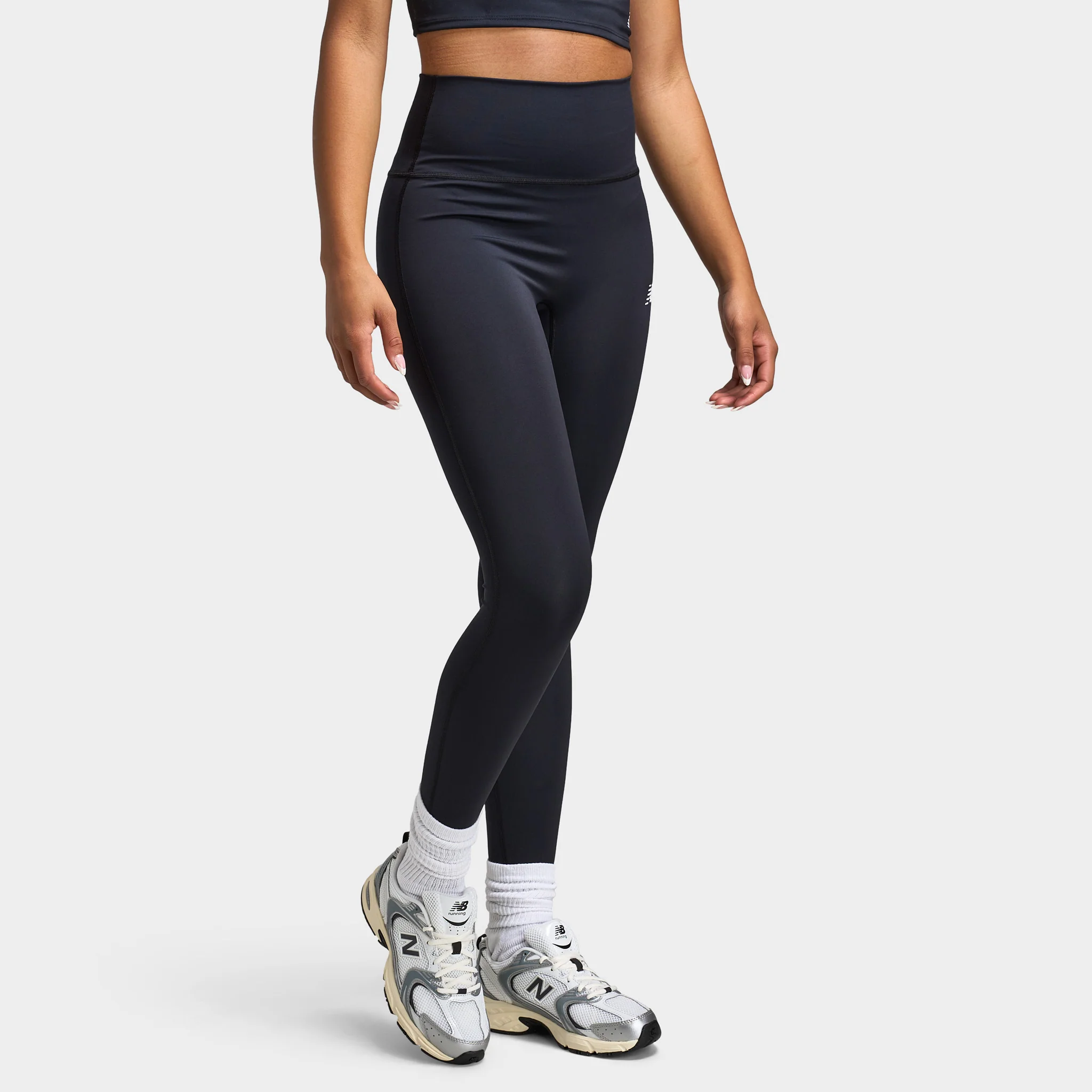 New Balance Women's Logo USM Tights / Black - Image 4