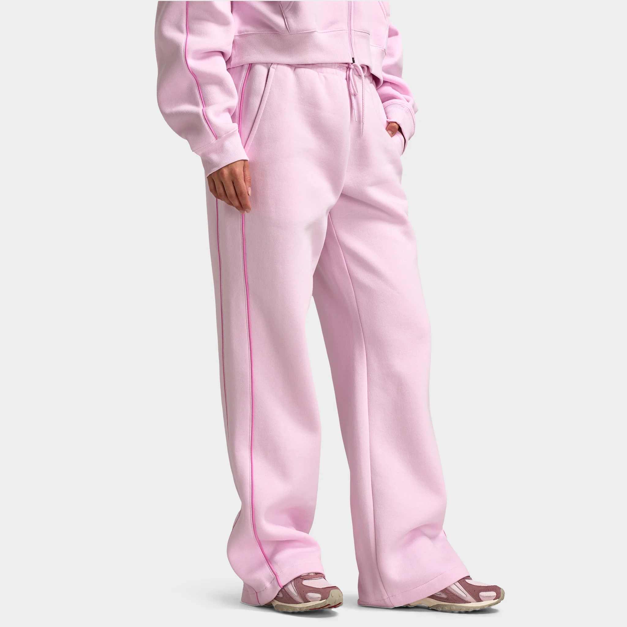 New Balance Women's Piping Straight Leg Joggers / Light Raspberry - Image 3