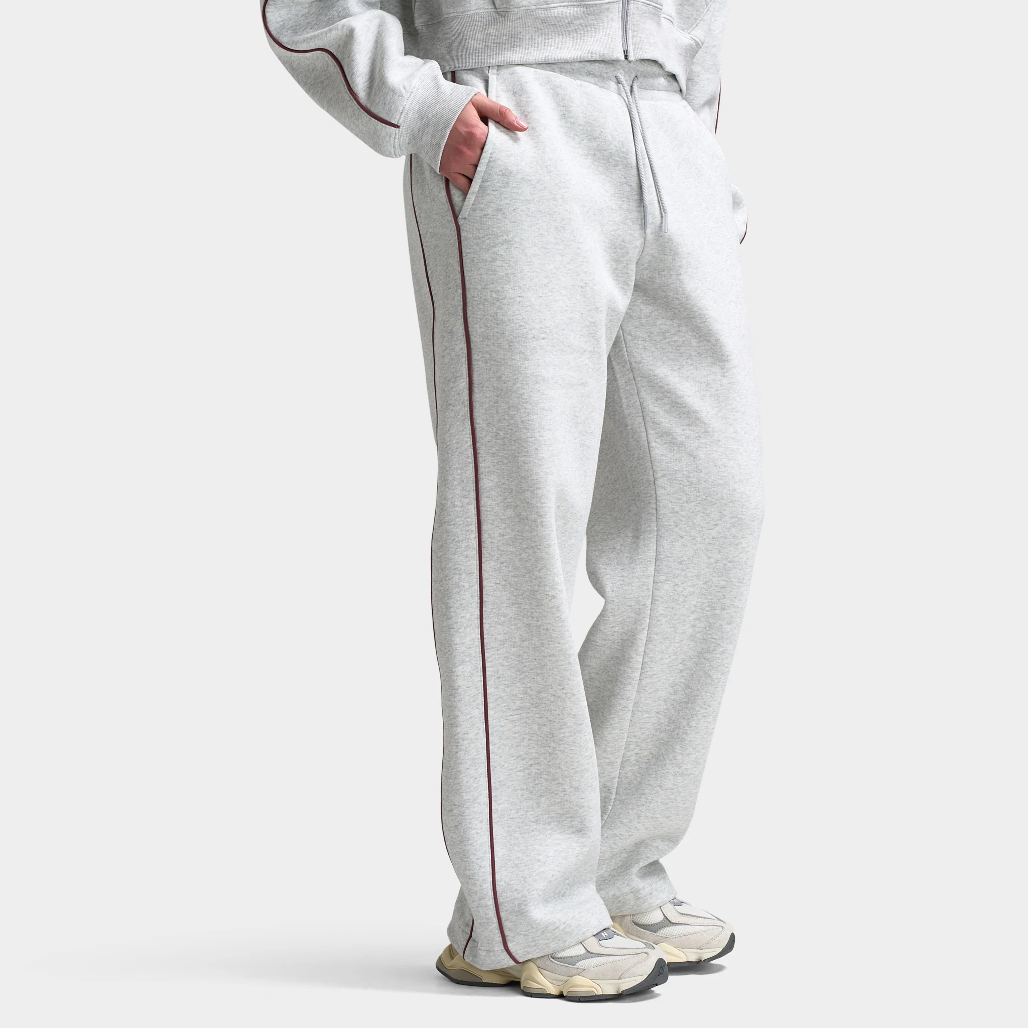 New Balance Women's Piping Straight Leg Pants / Grey - Image 5