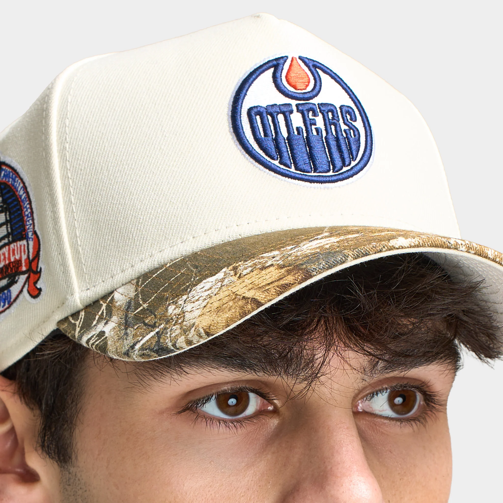 New Era Edmonton Oilers 9FORTY A-Frame Chrome / Realtree Camo - Image 2