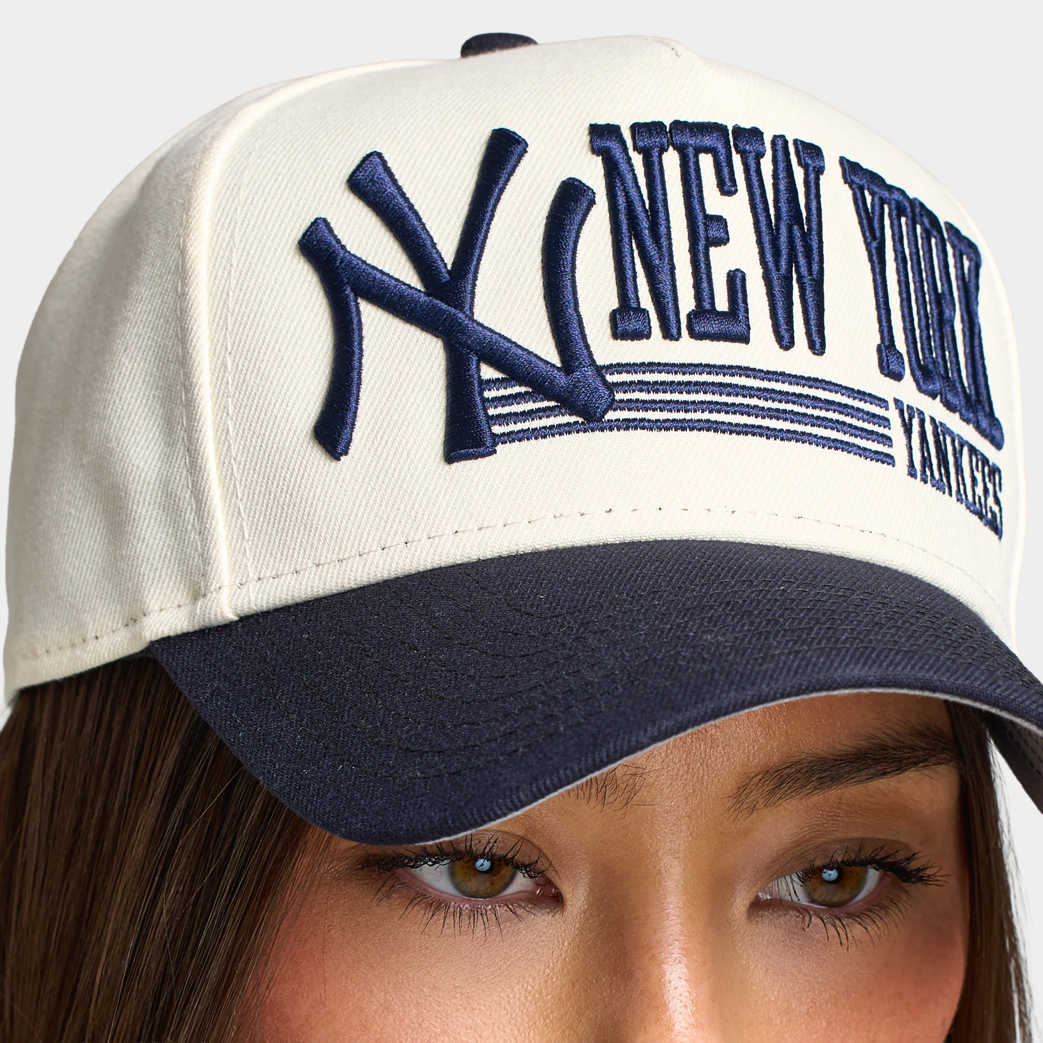 New Era New York Yankees Big Wordmark 9FORTY AF Chrome / Navy - Image 3