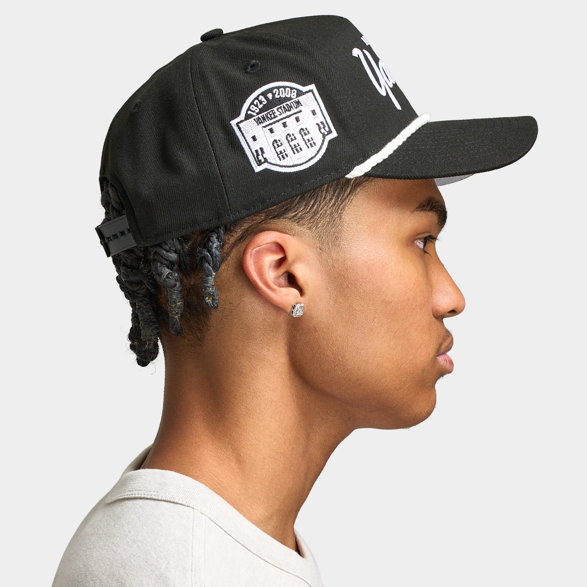 New Era New York Yankees Script 9FORTY A-Frame / Black - Image 4
