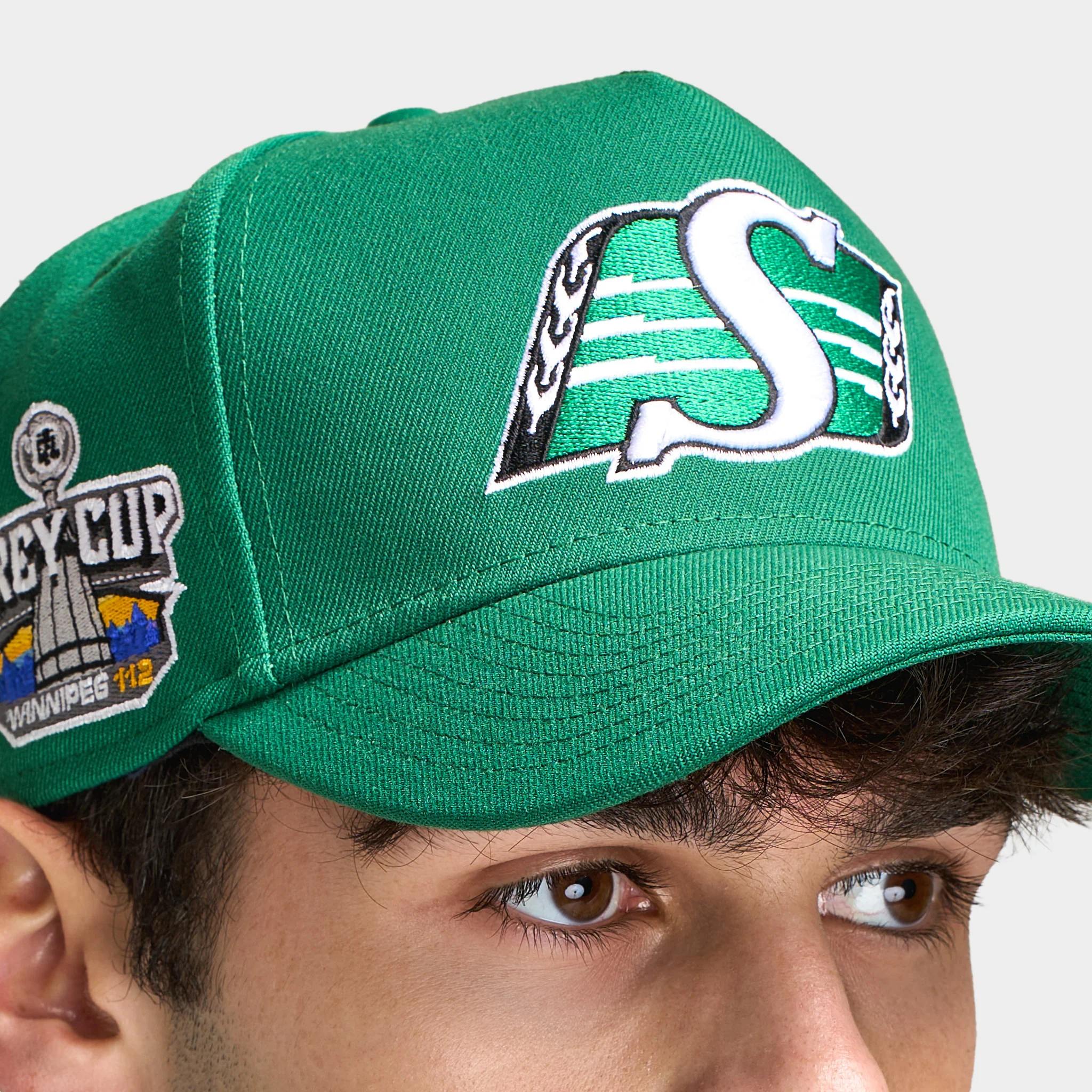 New Era Saskatchewan Roughriders  9FORTY A-Frame / Kelly Green - Image 2