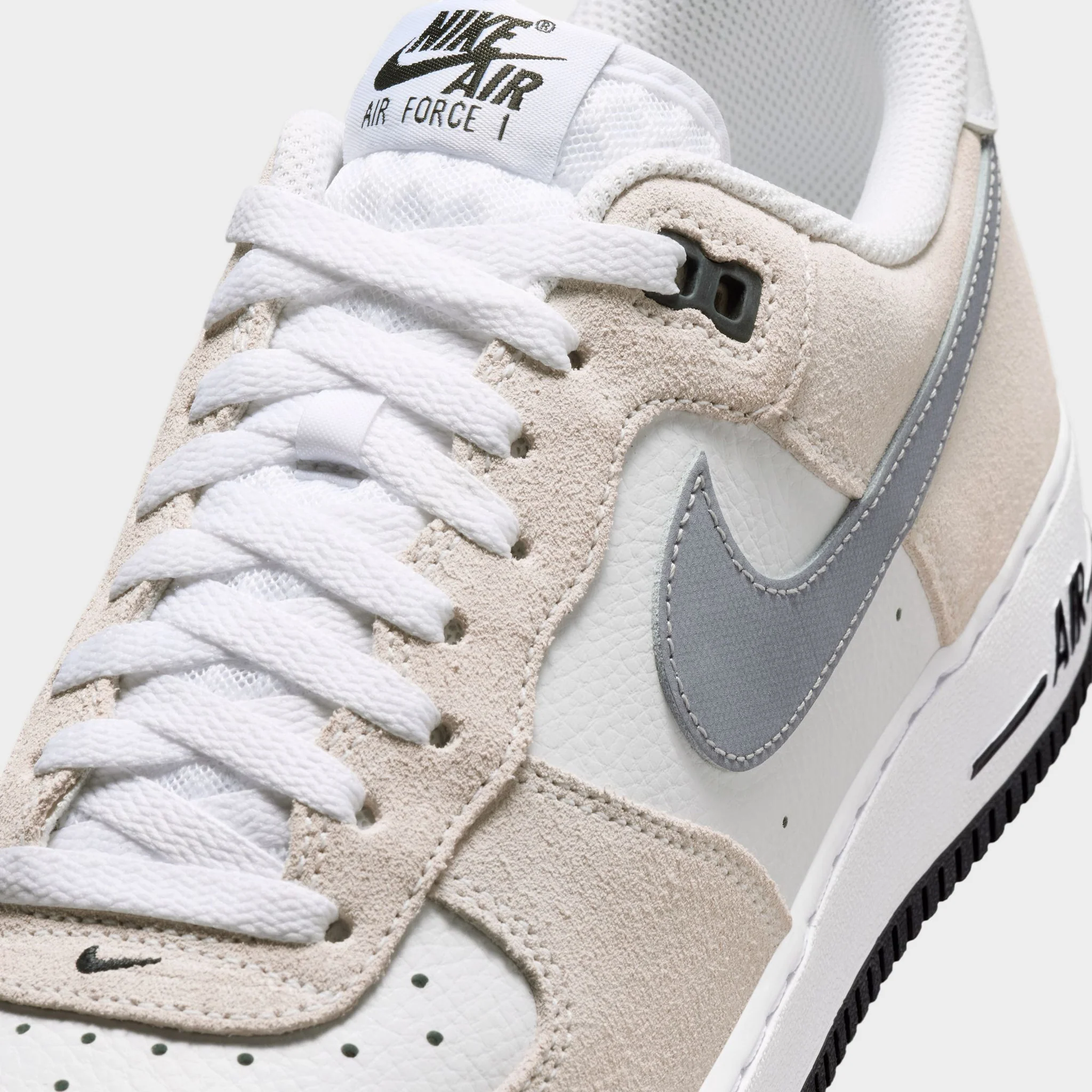 Nike Air Force 1 '07 LV8 White / Metallic Cool Grey - Black - Image 3