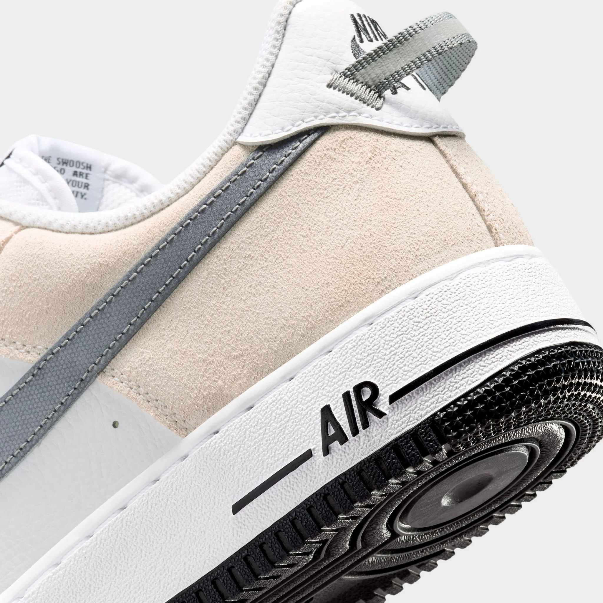 Nike Air Force 1 '07 LV8 White / Metallic Cool Grey - Black - Image 4