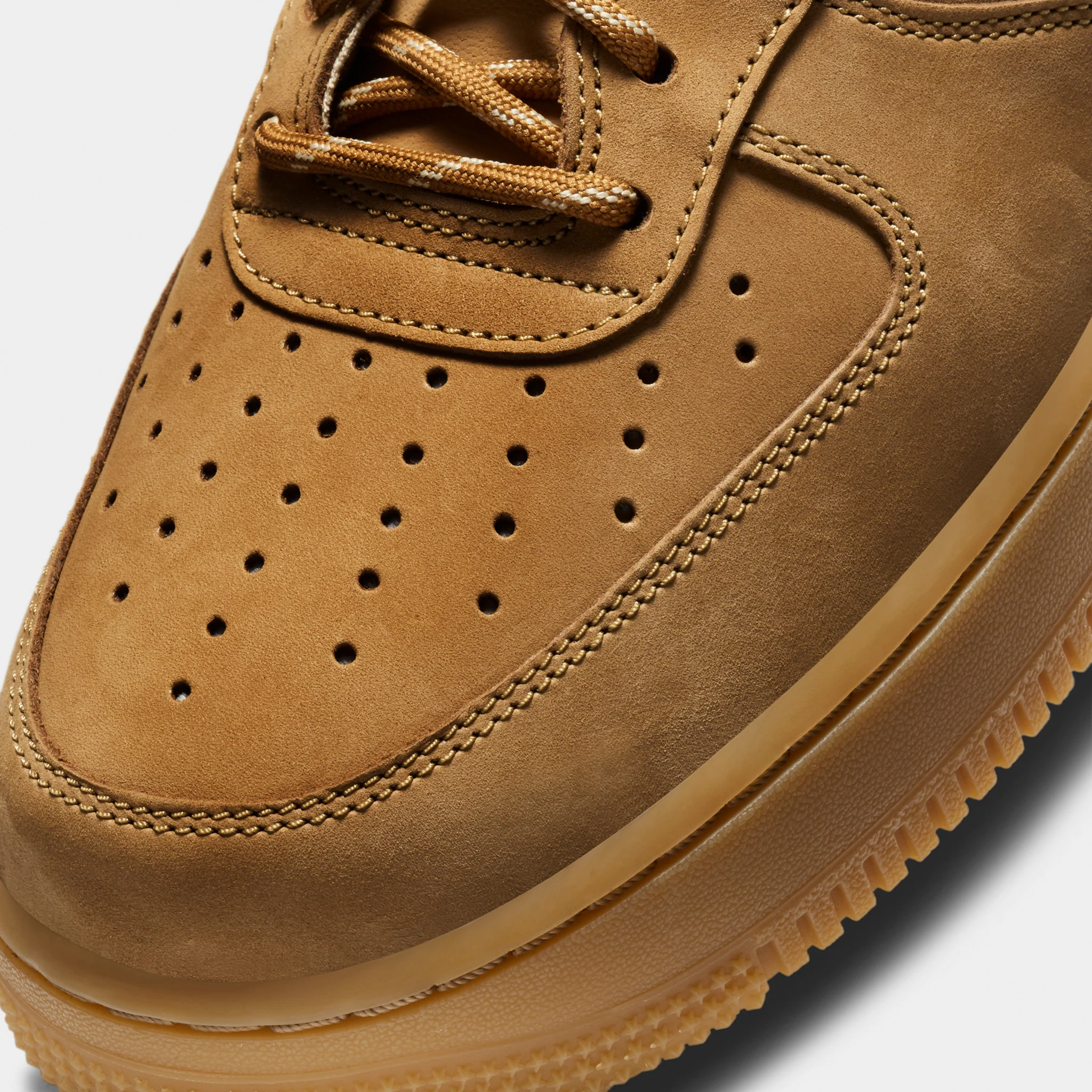 Nike Air Force 1 `07 WB Flax / Gum Light Brown - Black - Image 3