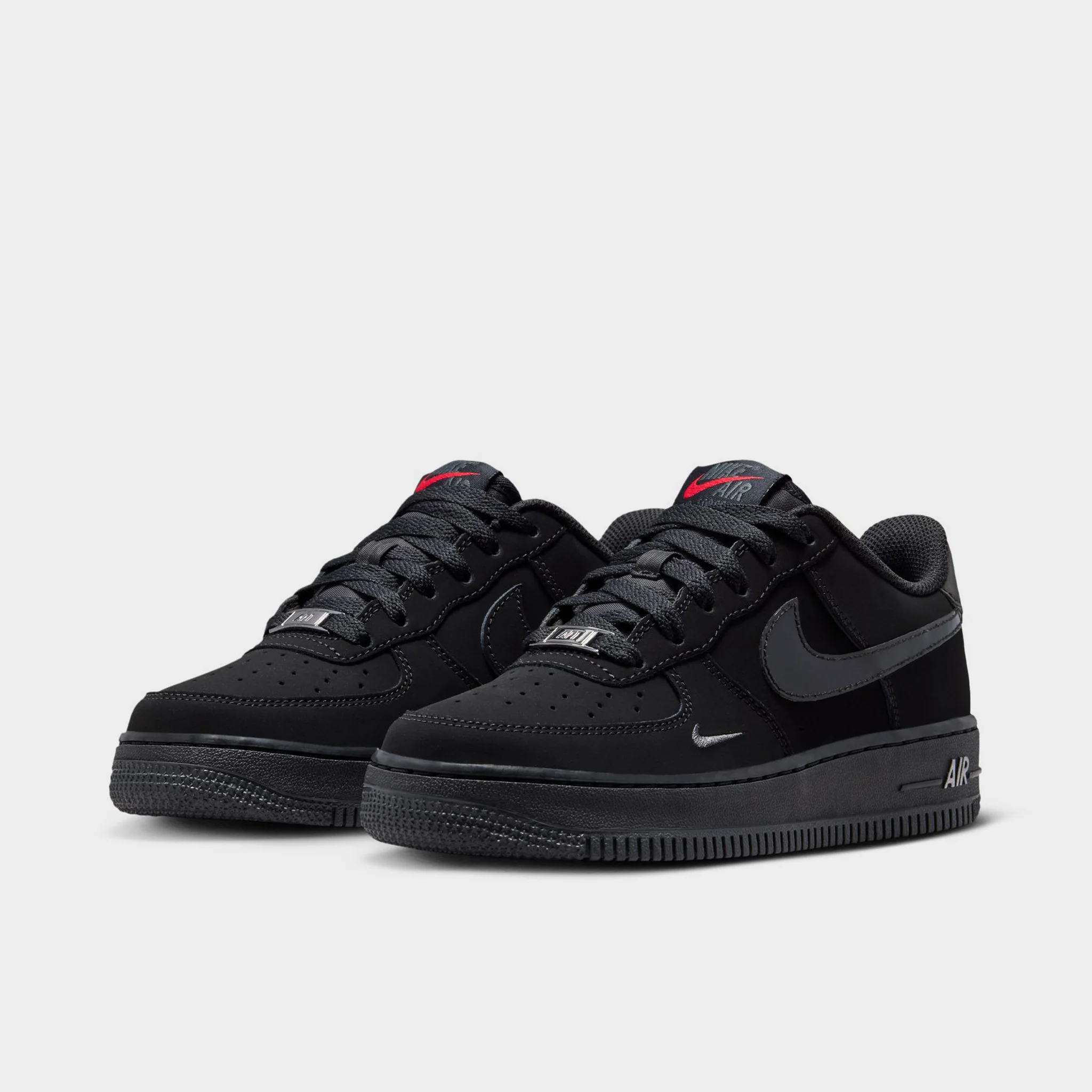 Nike Air Force 1 GS Black / Black - Dark Smoke Grey - Image 2