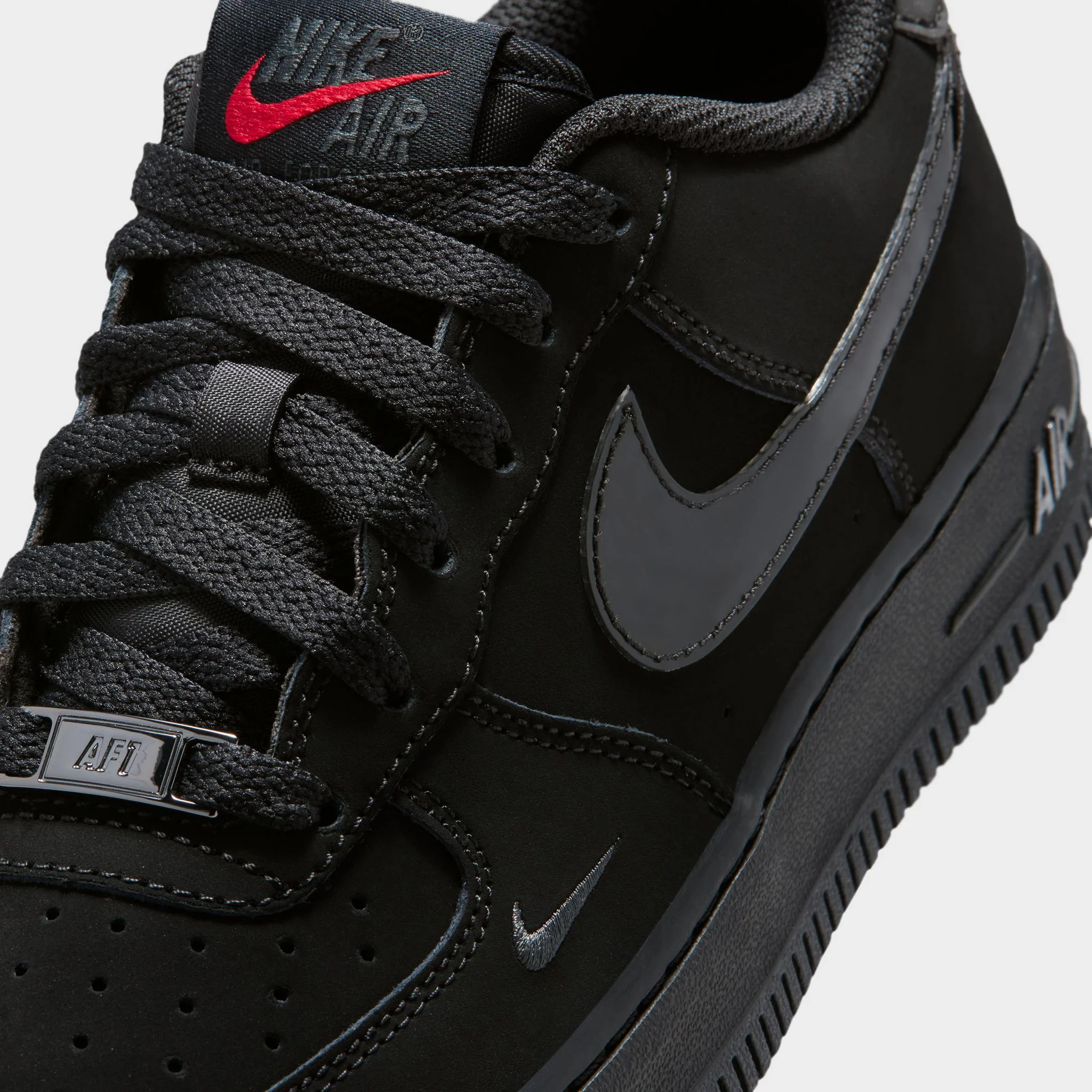 Nike Air Force 1 GS Black / Black - Dark Smoke Grey - Image 3