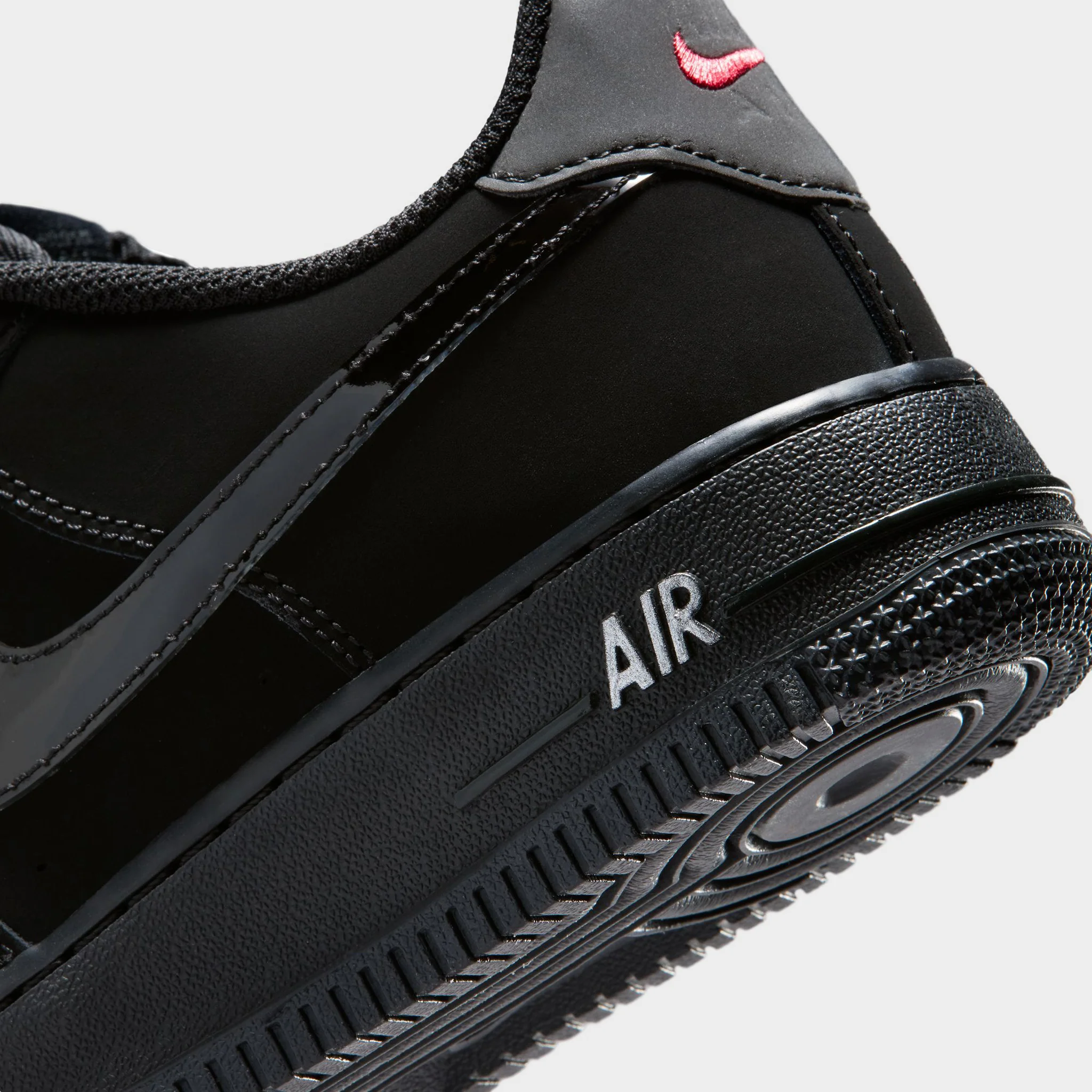 Nike Air Force 1 GS Black / Black - Dark Smoke Grey - Image 4