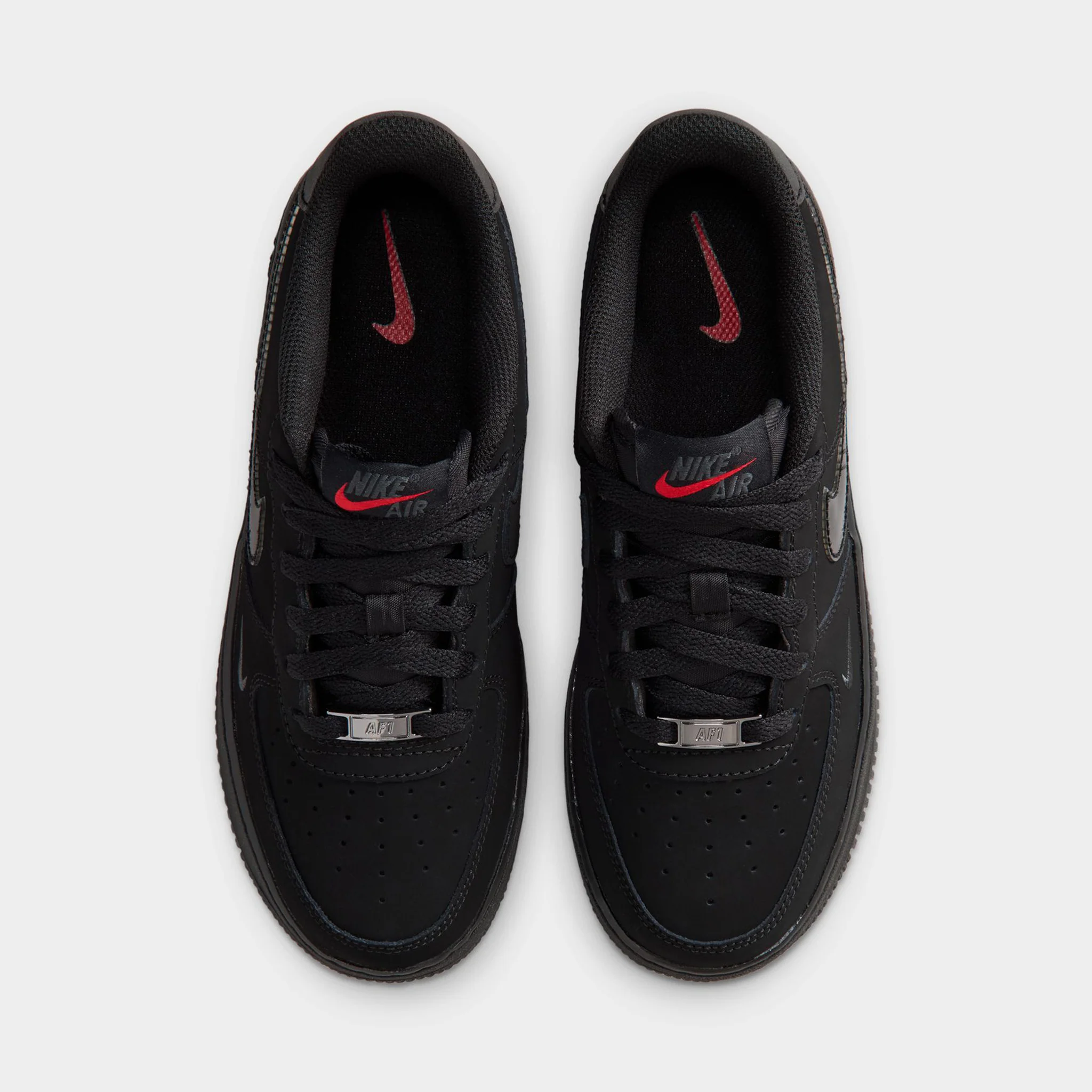 Nike Air Force 1 GS Black / Black - Dark Smoke Grey - Image 6
