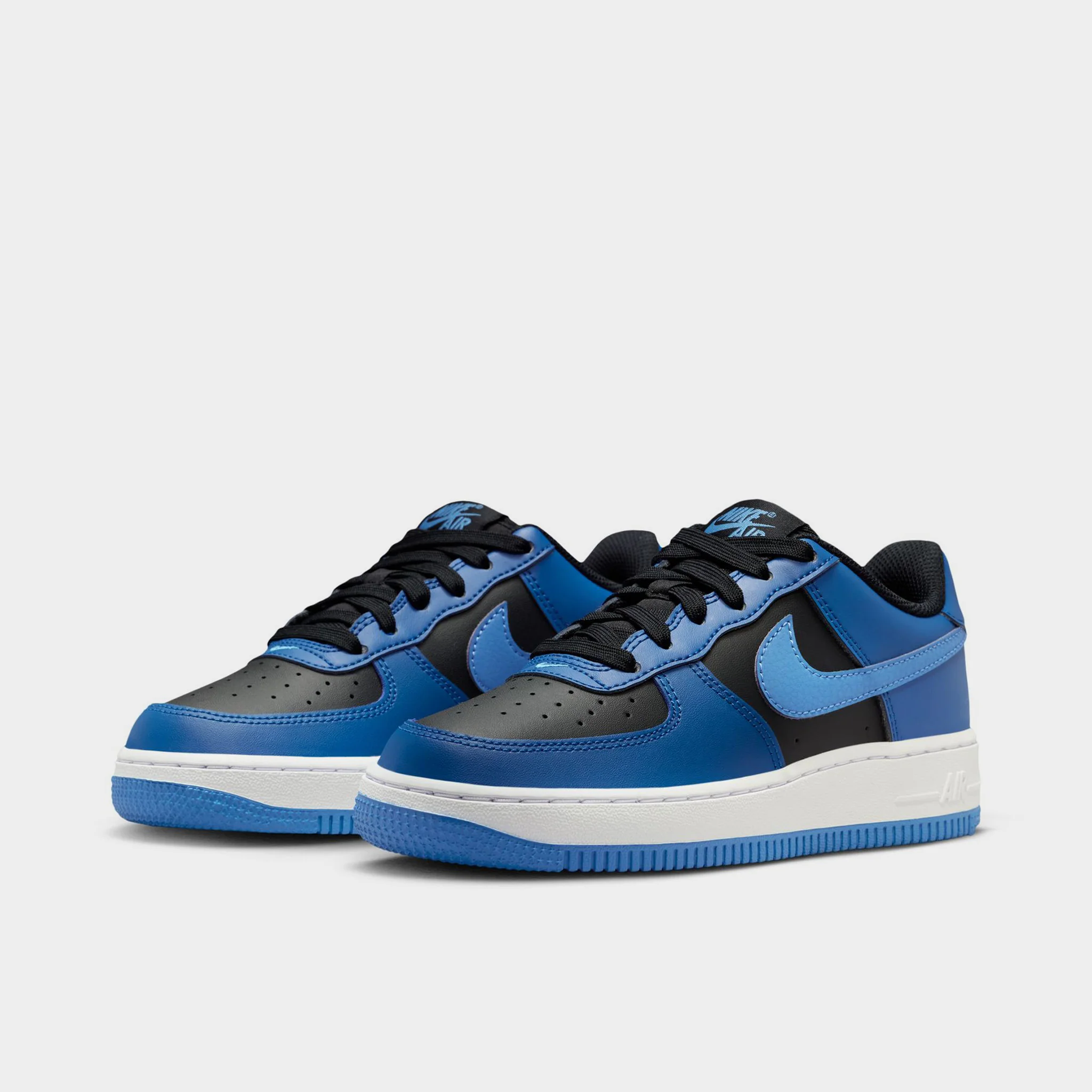 Nike Air Force 1 GS Black / Dutch Blue - Court Blue - Image 2