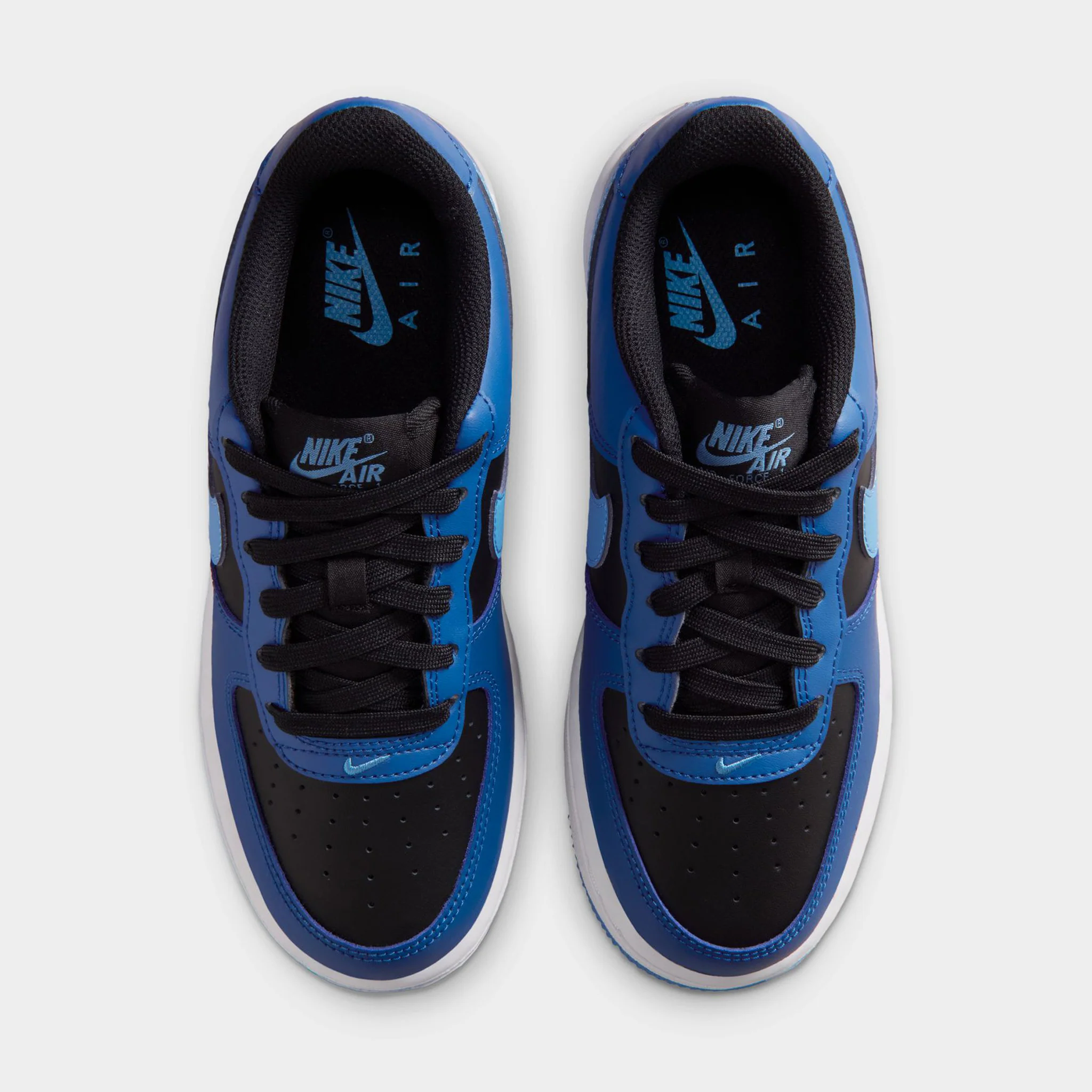 Nike Air Force 1 GS Black / Dutch Blue - Court Blue - Image 4